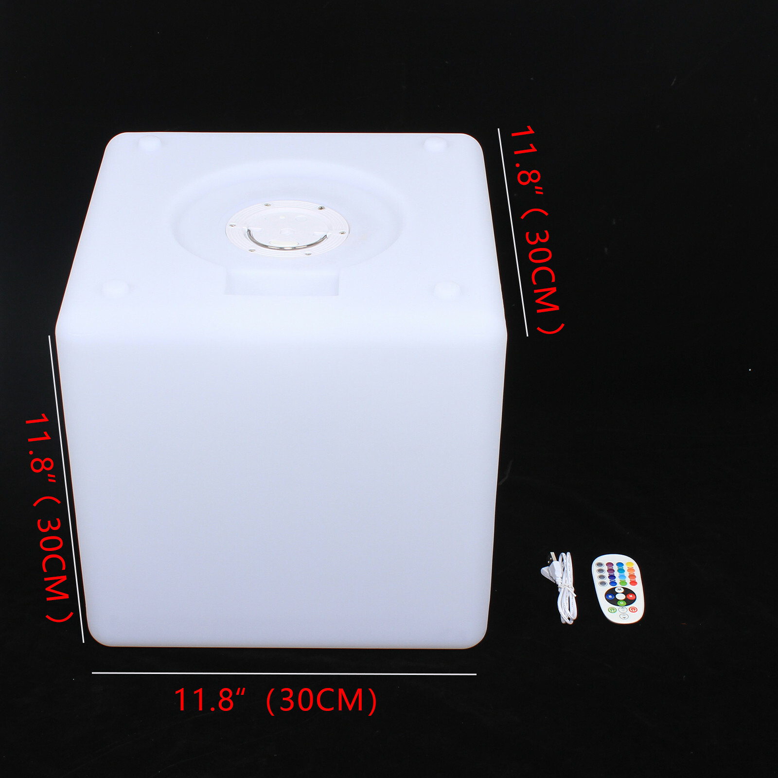 Cube LED RGB 16 Color Changing Light Stool Outdoor Indoor Patio Party Chair Seat