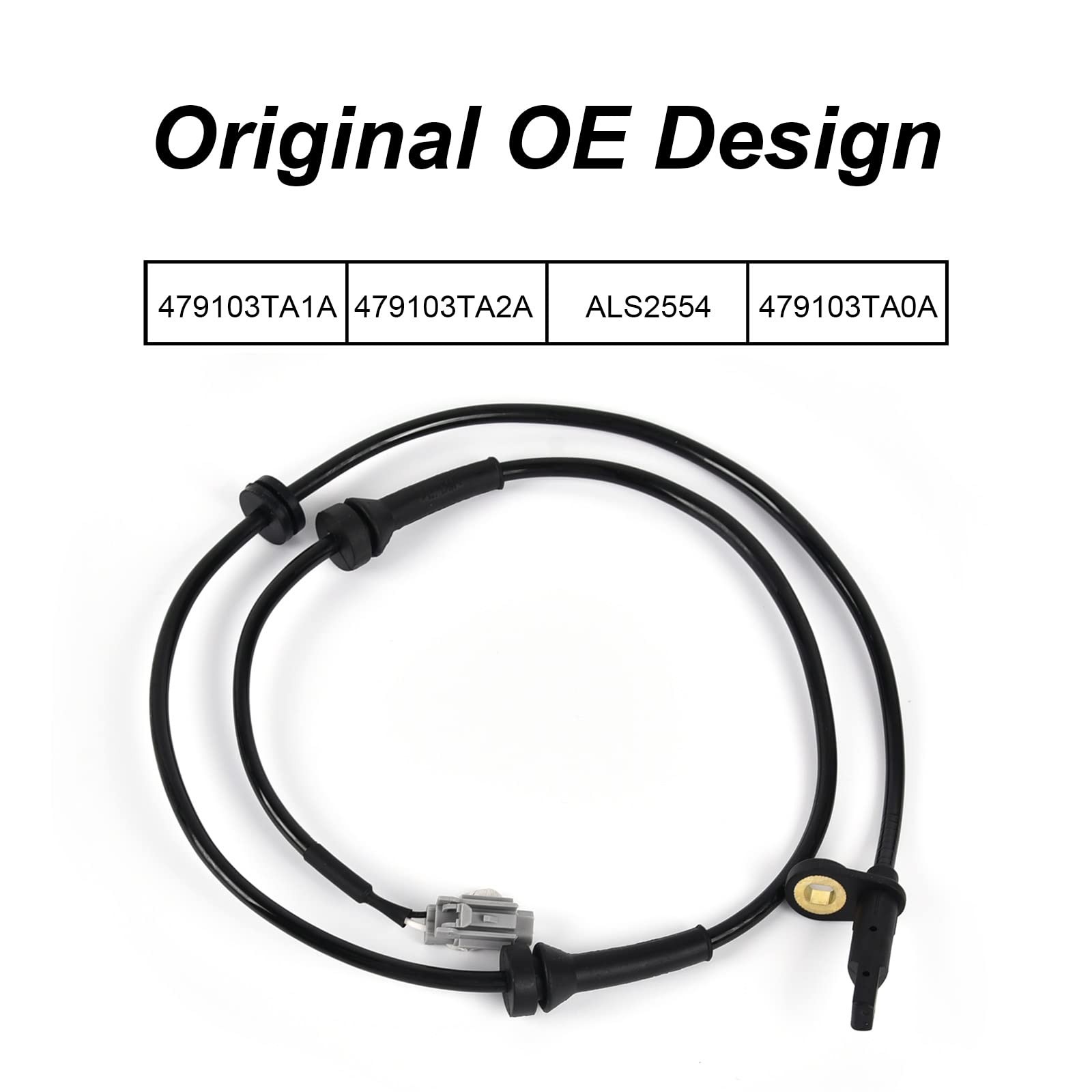 ABS Wheel Speed Sensor Front Left Right, Compatible with Nissan 2013-2020, Al...