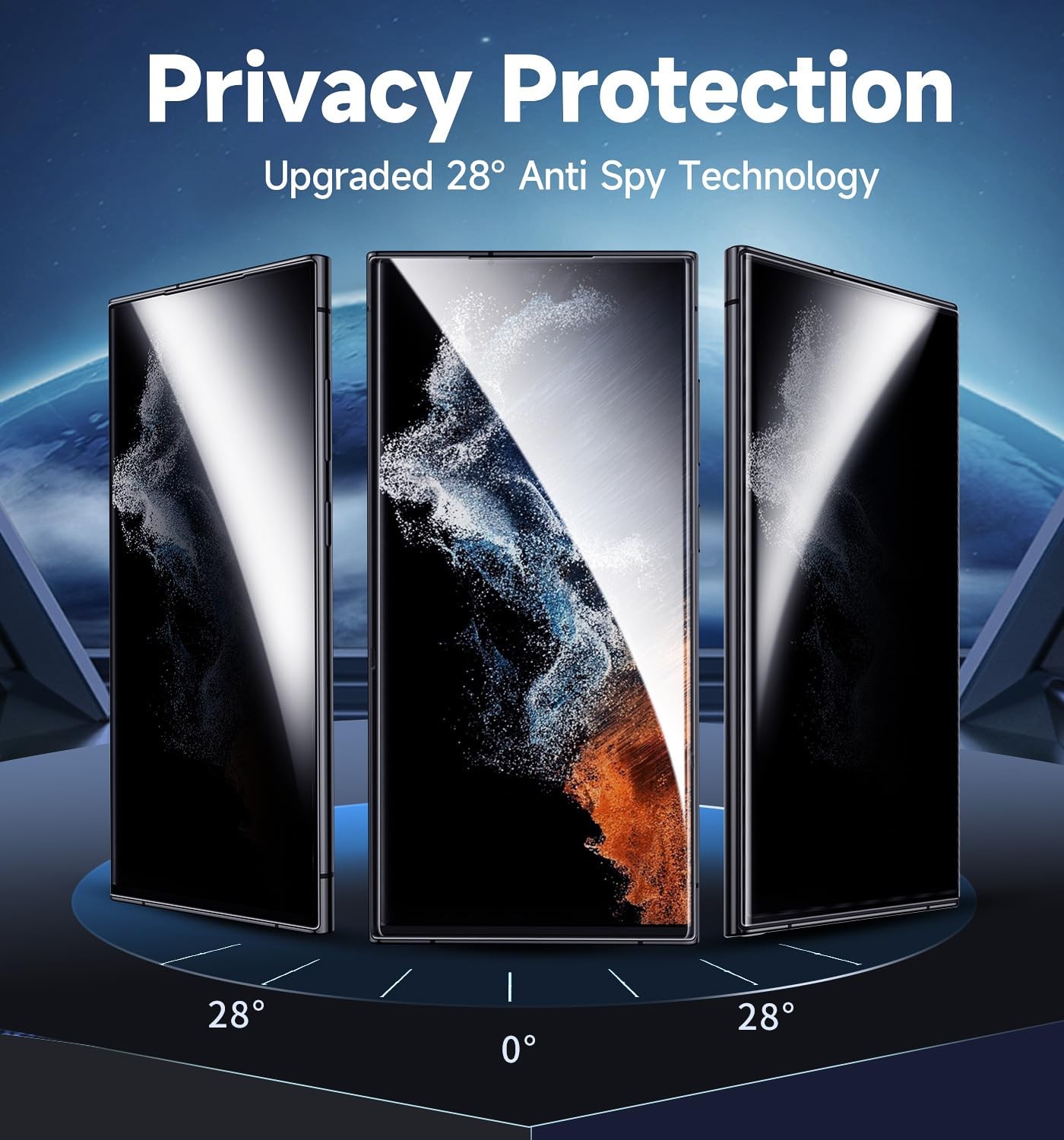 MAGIC JOHN 2-Pack Samsung S22 Ultra Privacy Screen Protector PET Film 6.8"