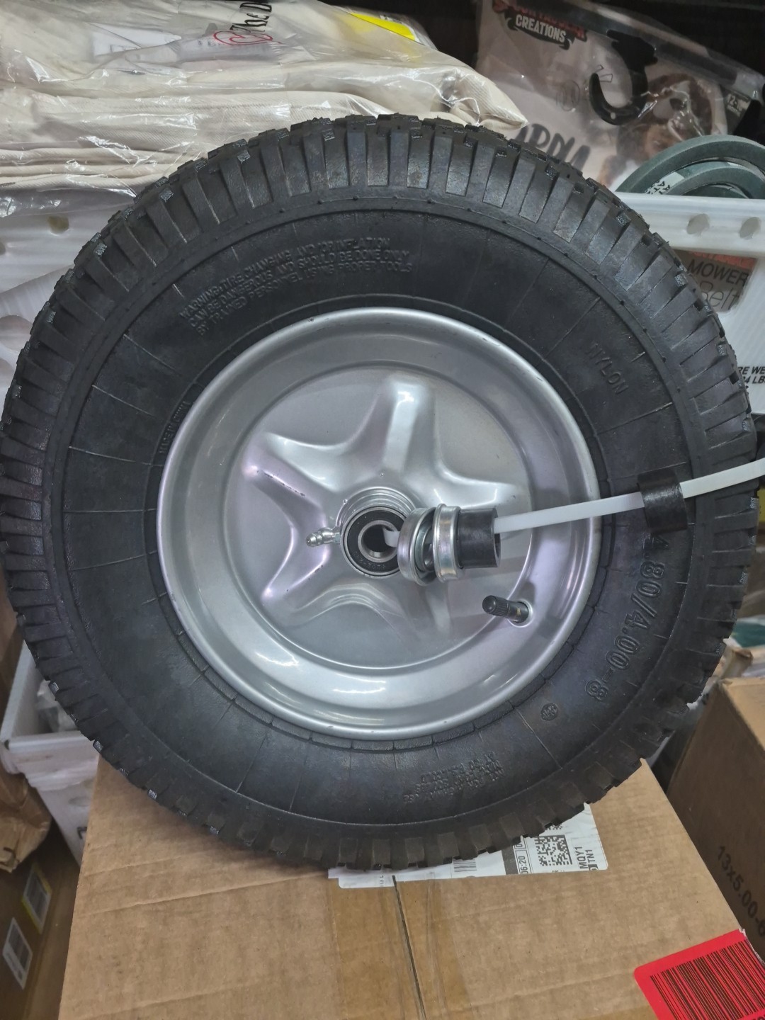 Flat Free Universal Replacement Utility Wheelbarrow Wheel Tire 13-16