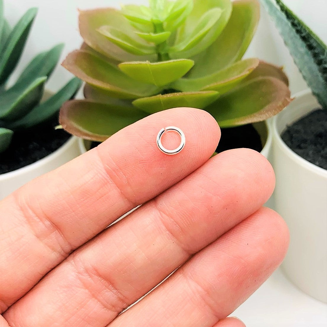 6mm, 18g, Bright Silver Plated Open Jump Rings - US Seller