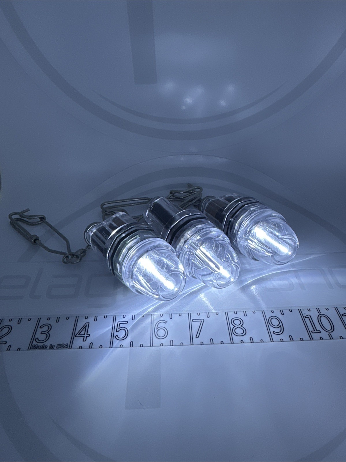 3 Pack Deep Drop Underwater Light W/ Stainless Clip FREE SHIPPING