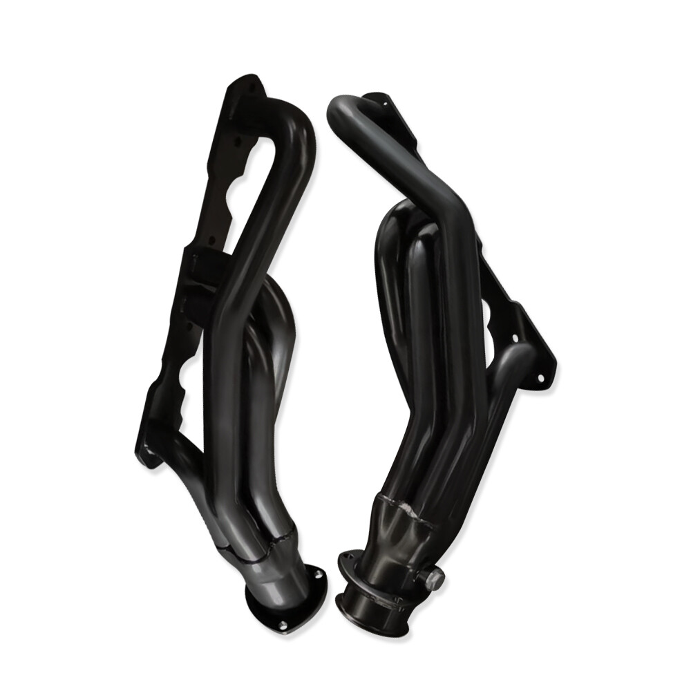 For Chevy SBC GMC 1500 2500 Pickup V8 1988-1995 Black Steel Exhaust Headers