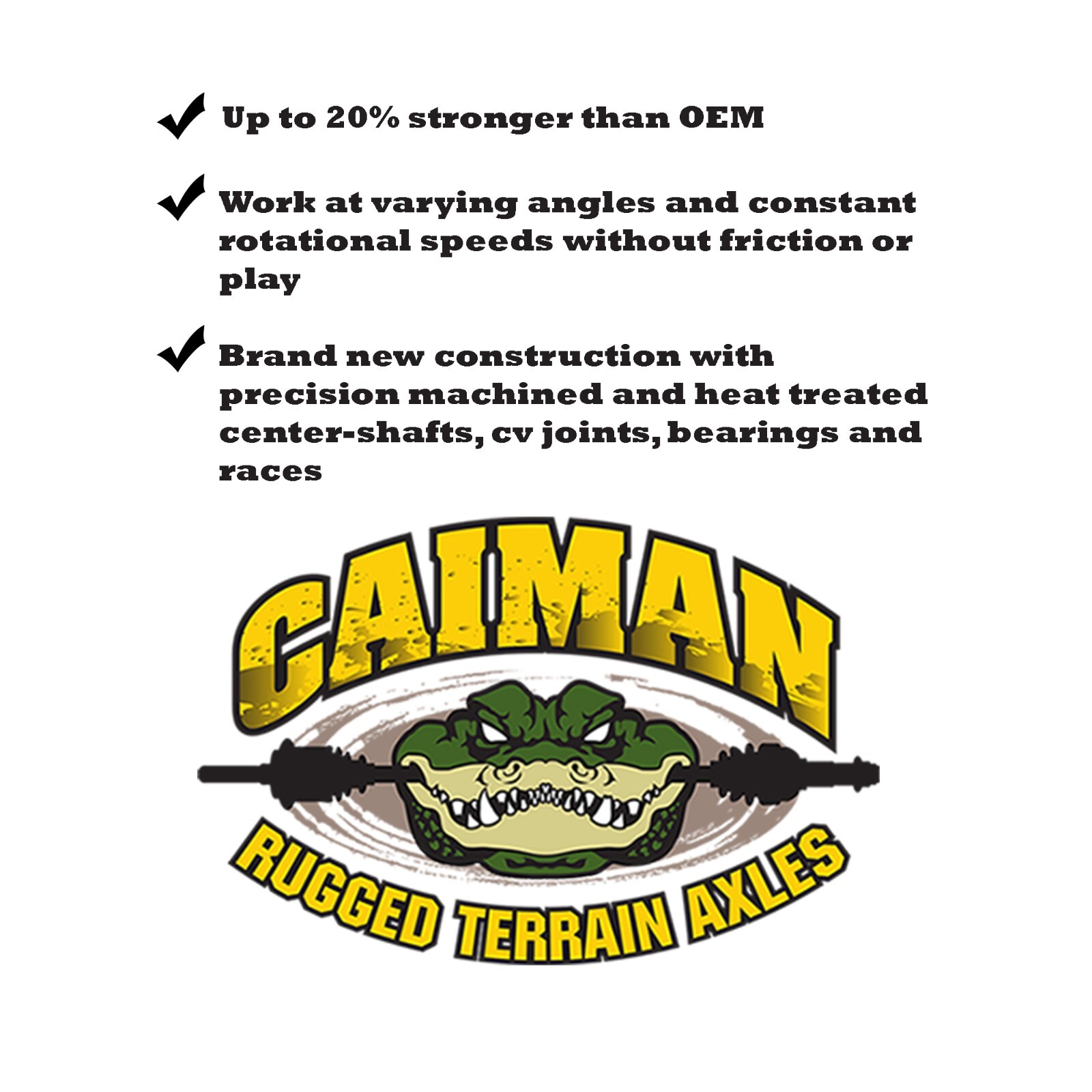 2019-2021 Polaris RANGER 1000 XP / 1000 CREW Caiman Rugged Terrain Rear Axle Set