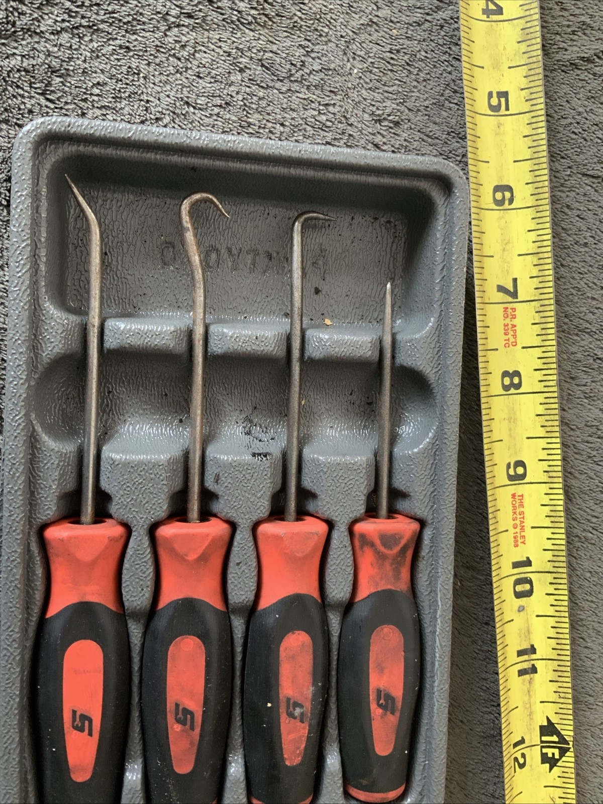 Snap On 4pc Mini Pick, Owl Set….orange…see Pics…1 Looks Short….
