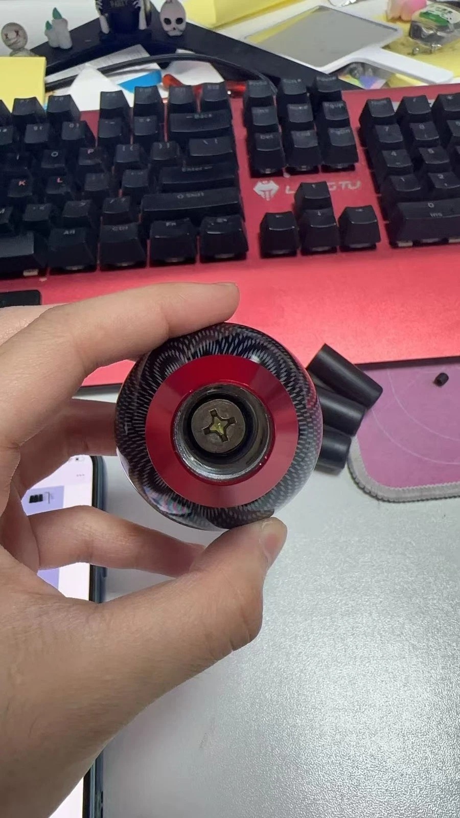 RED LEATHER 6SP SHIFT GEAR KNOB for FOCUS MK3 MK4 RS ST FIESTA MK7 MK8 ECOBOOST