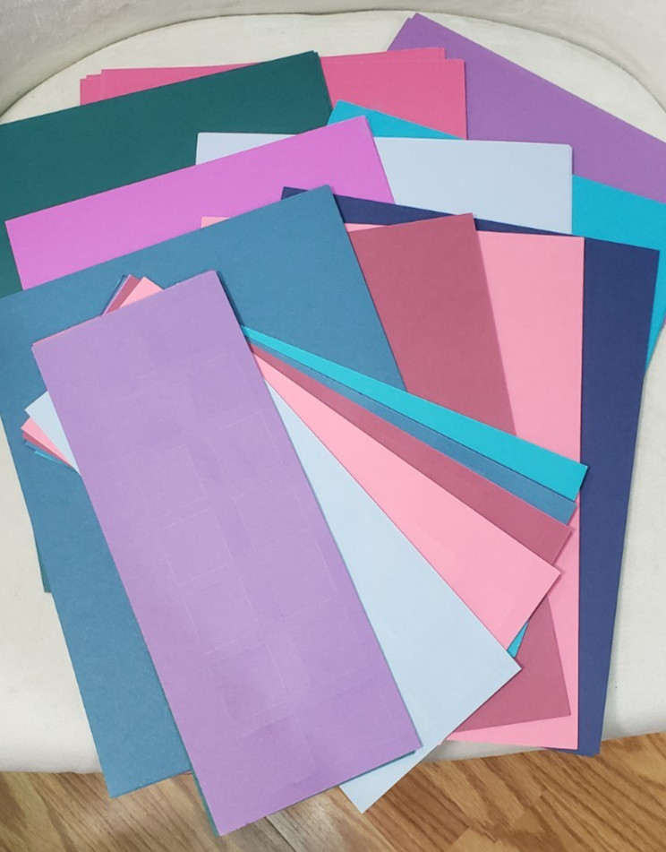 Stampin’ Up! 8 1/2x11 Cardstock - RICH REGALS - 33 Sheets & 1 1/4" Squares *READ