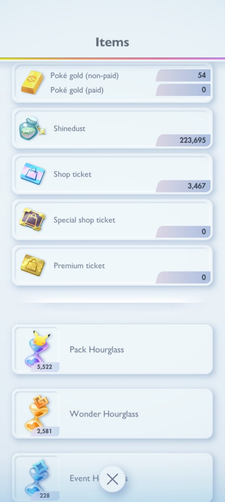 [INSTANT] Pokemon TCG Pocket 5500 Pack Hourglass + 50 Pokegold + 3000 Tickets