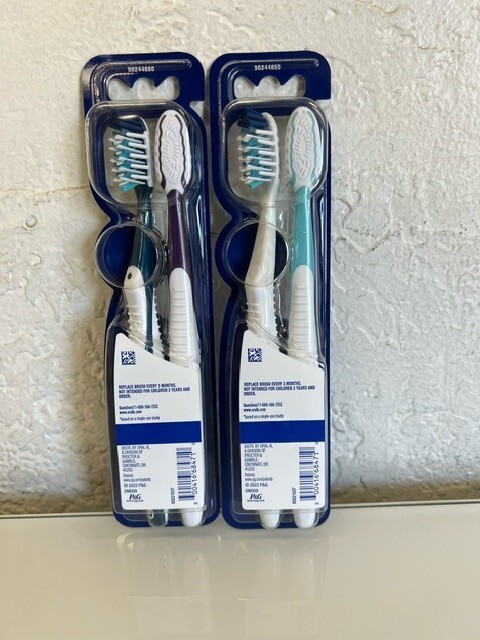 Oral-B CrossAction All In One Toothbrushes, Medium, 2 pack