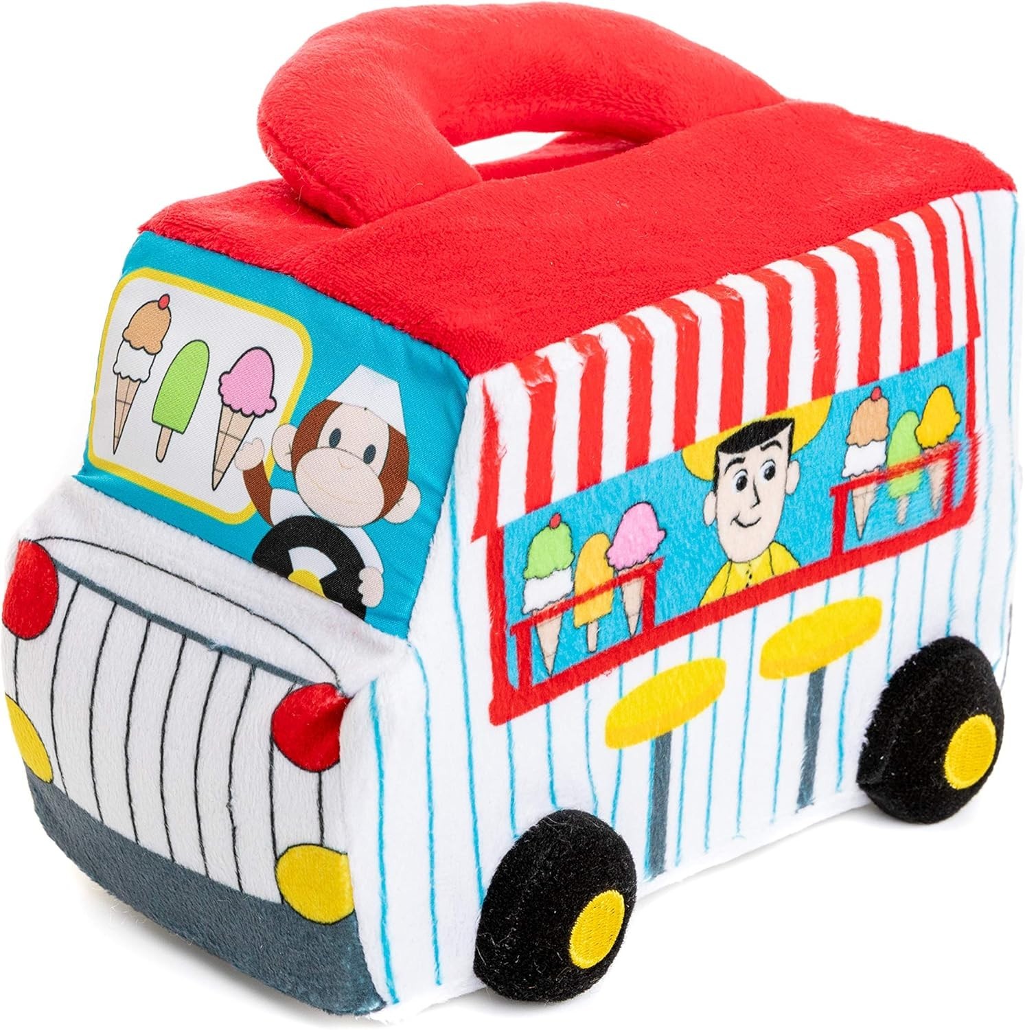 KIDS PREFERRED Curious George Ice Cream Truck Plush Playset -Check Description!