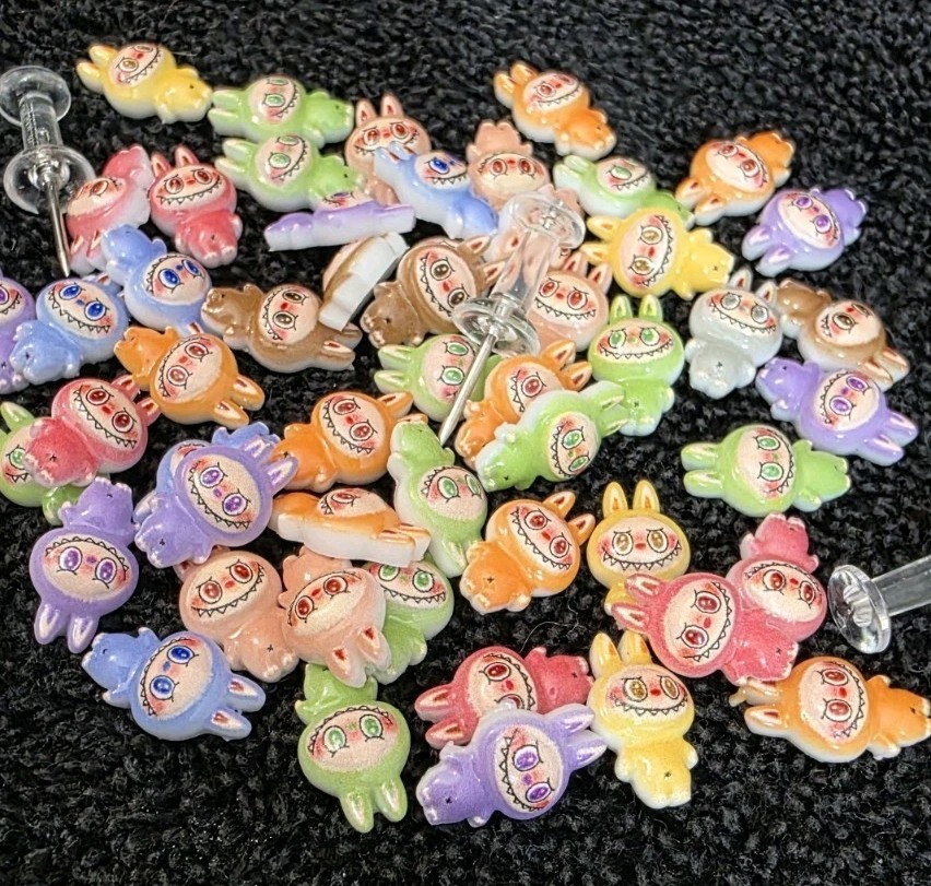 Teeny Tiny Itty Bitty Little LABUBU CHARMS for Decorating Crafting Nails Or? Grr