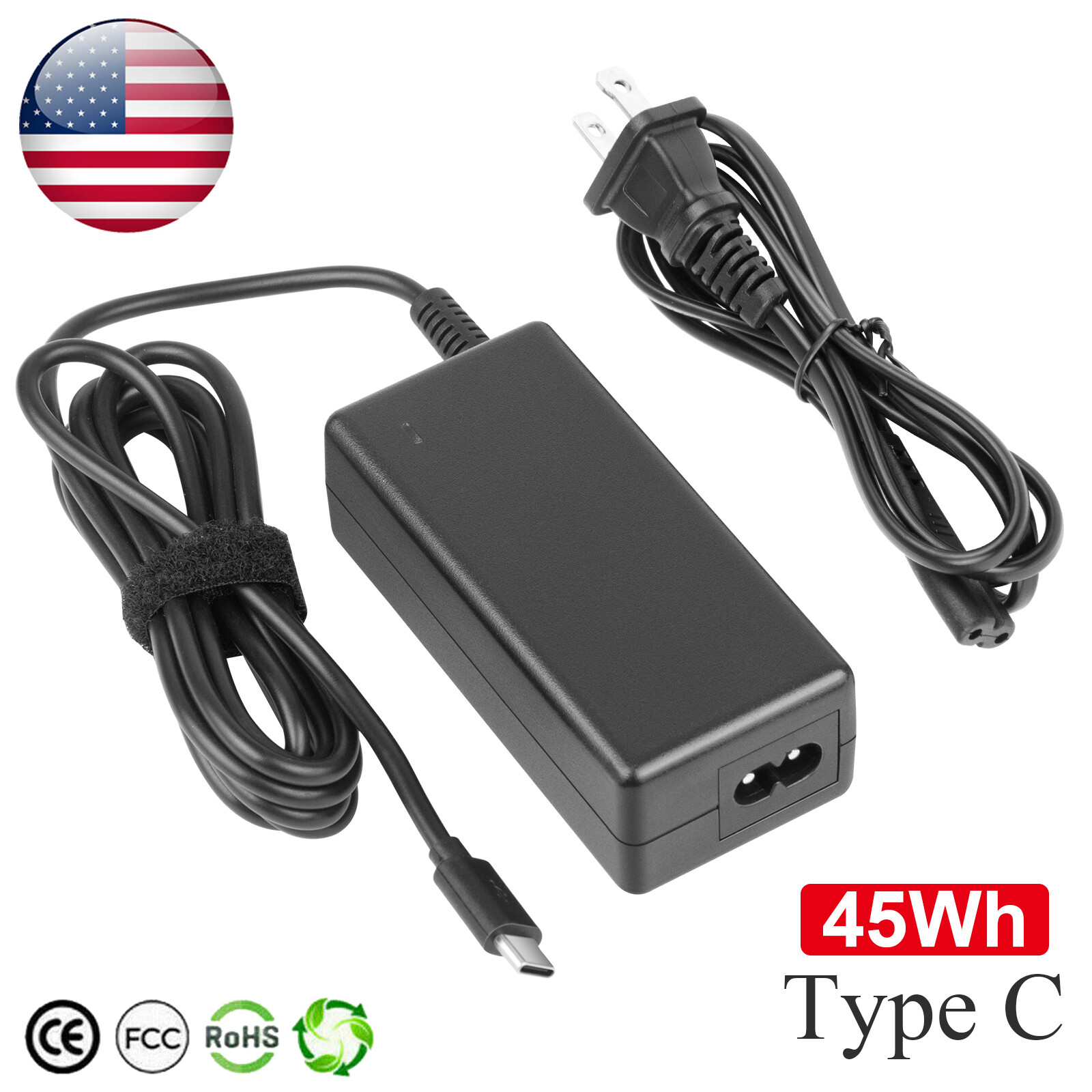 45W USB-C Charger Type-C Laptop Adapter For Lenovo ThinkPad X1 Carbon Yoga NEW