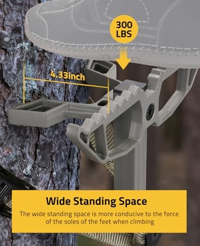 4-Pack Climbing Sticks, Extra Wide Non-Slip Climbing Sticks for Hunting，