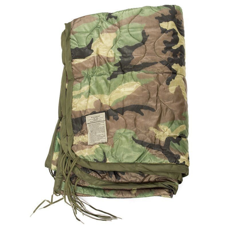 Genuine US Military Poncho Liners Woodland Camo 8405-00-889-3683 Woobie Blanket