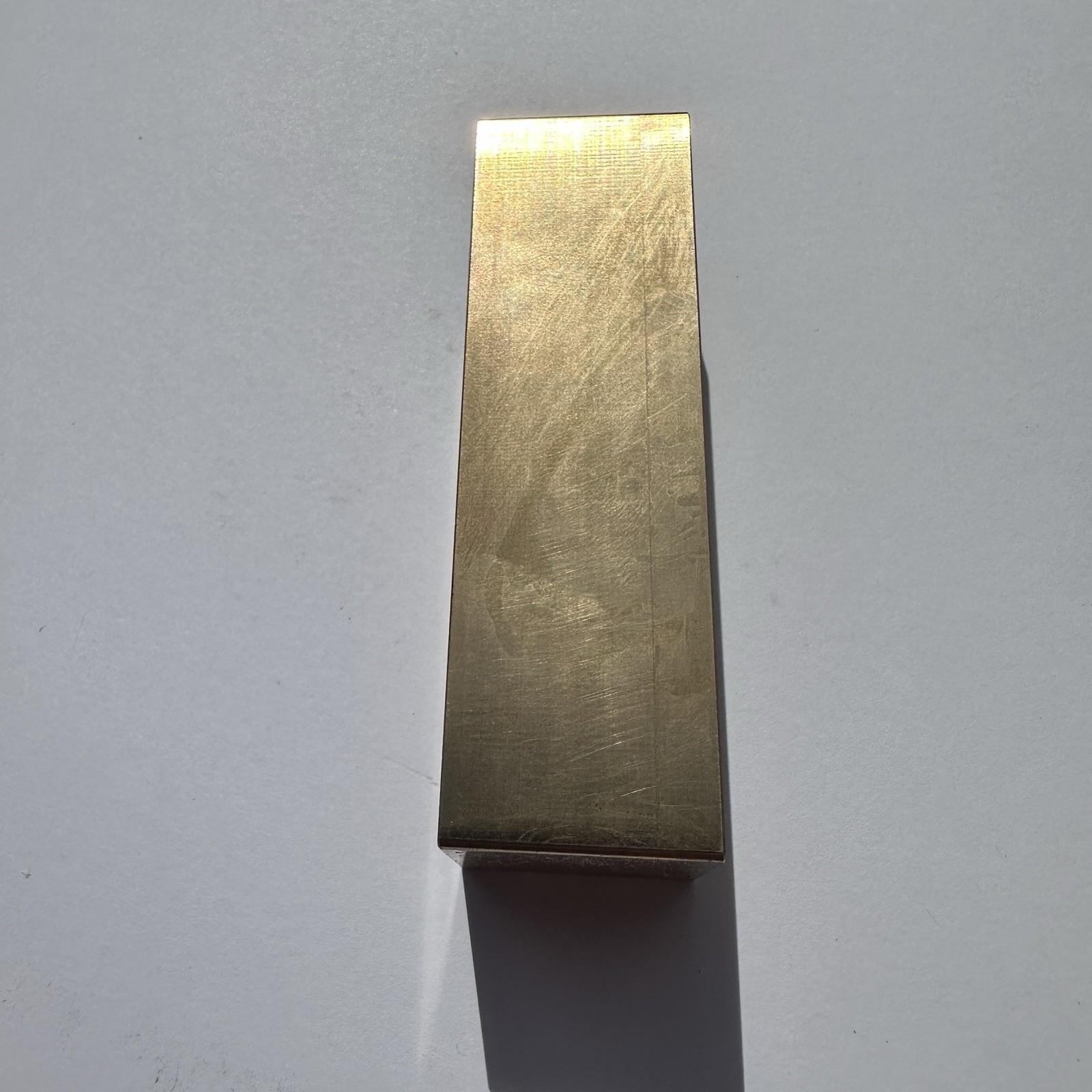 1 Pound Bronze Bullion Bar / Paperweight - Defective Finish