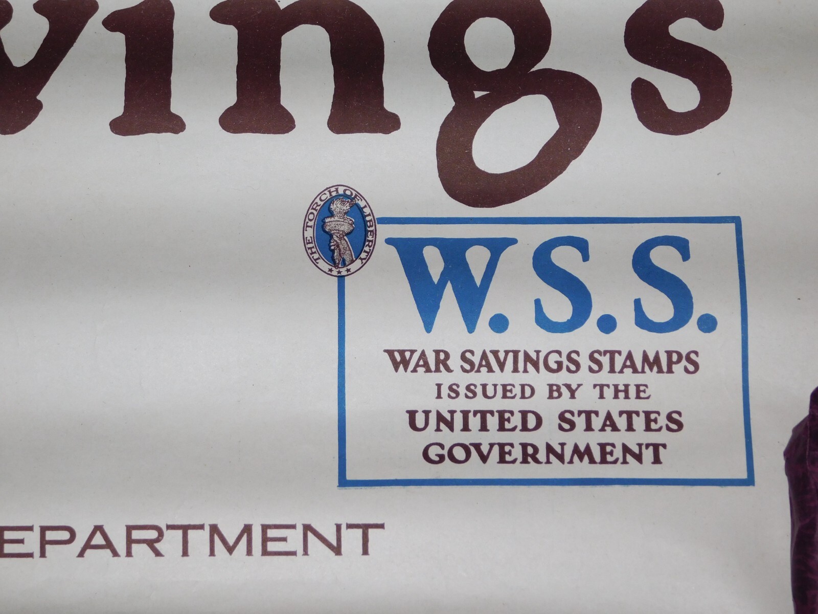 VINTAGE WWI WORLD WAR 1 SAVE YOUR CHILD SAVING STAMPS POSTER