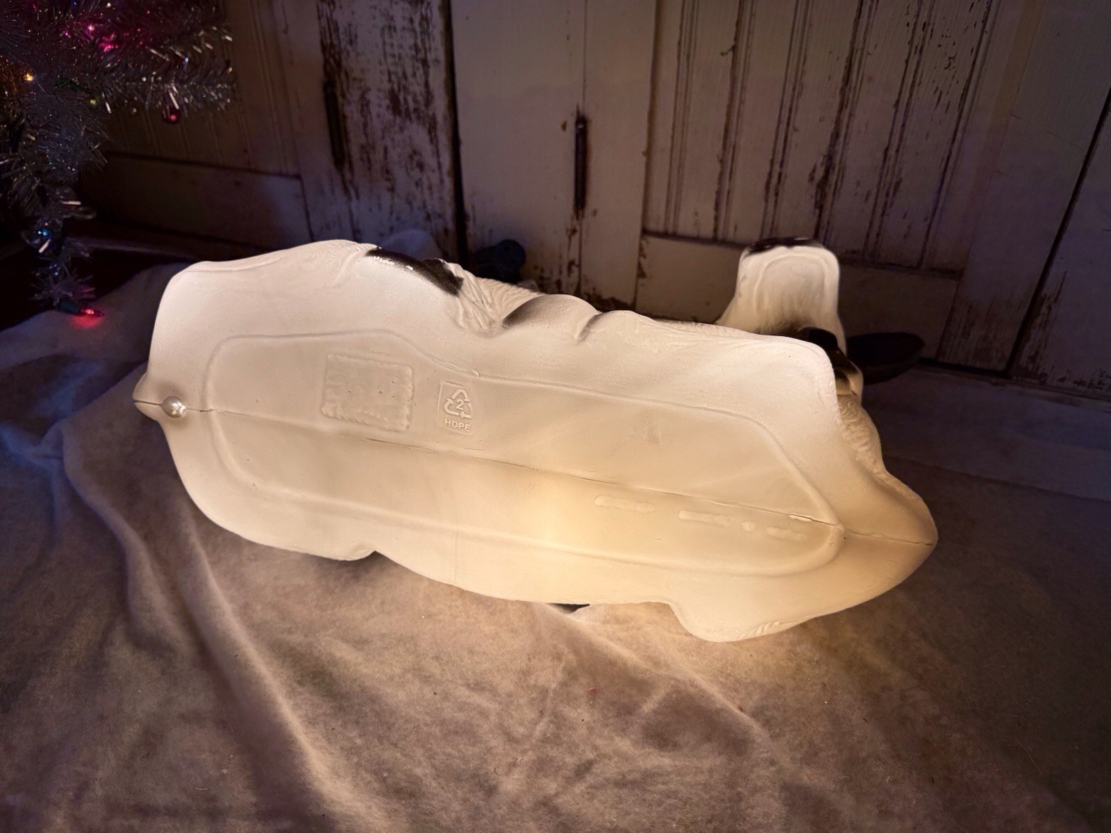 Blow Mold Cow Light Up Union Products New Nativity Black And White