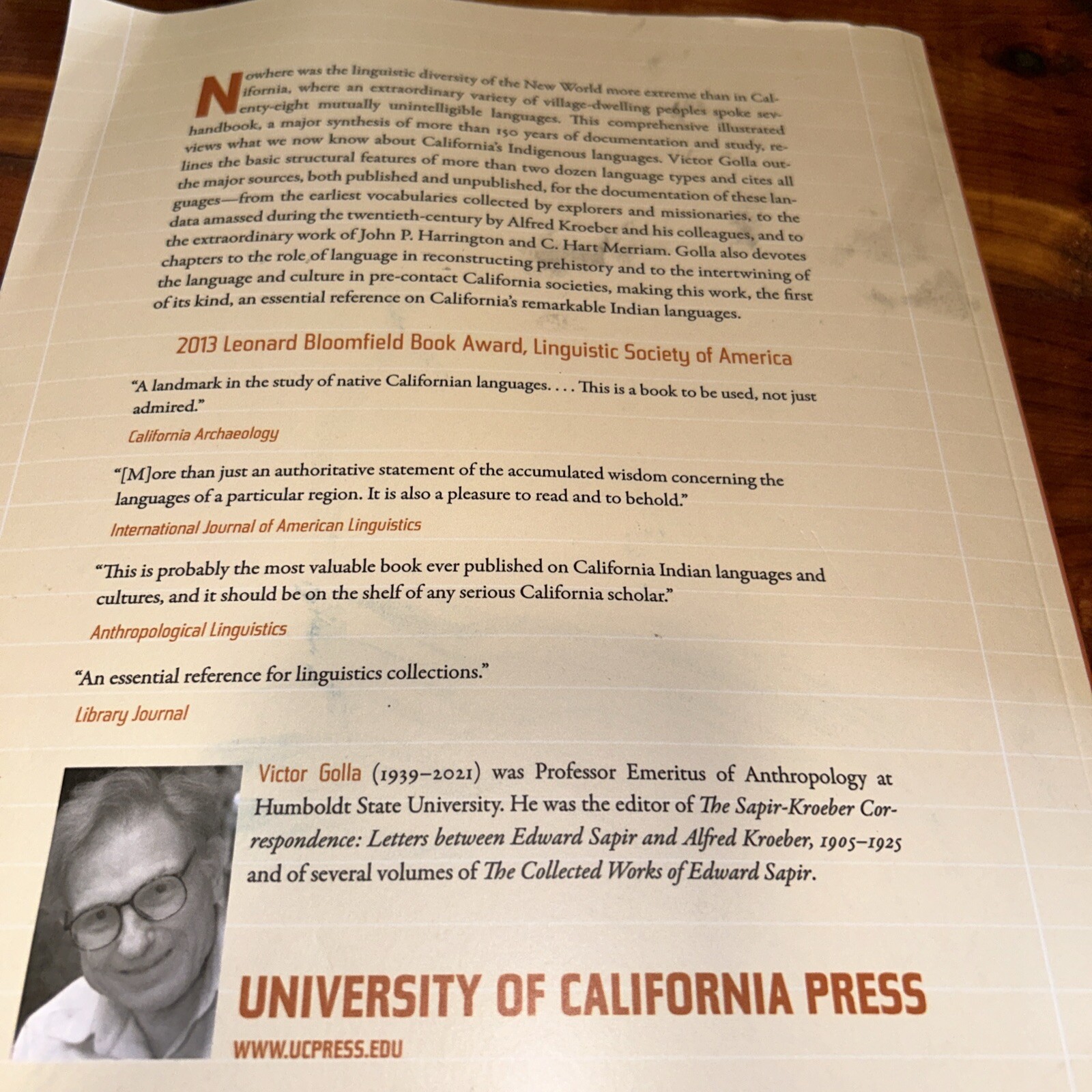 Victor Golla California Indian Languages (Paperback)
