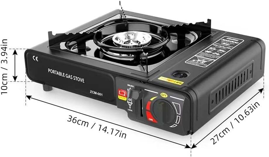 Portable Camping Stove Propane & Butane Hiking Dual Fuel Brass Cooking Burner US