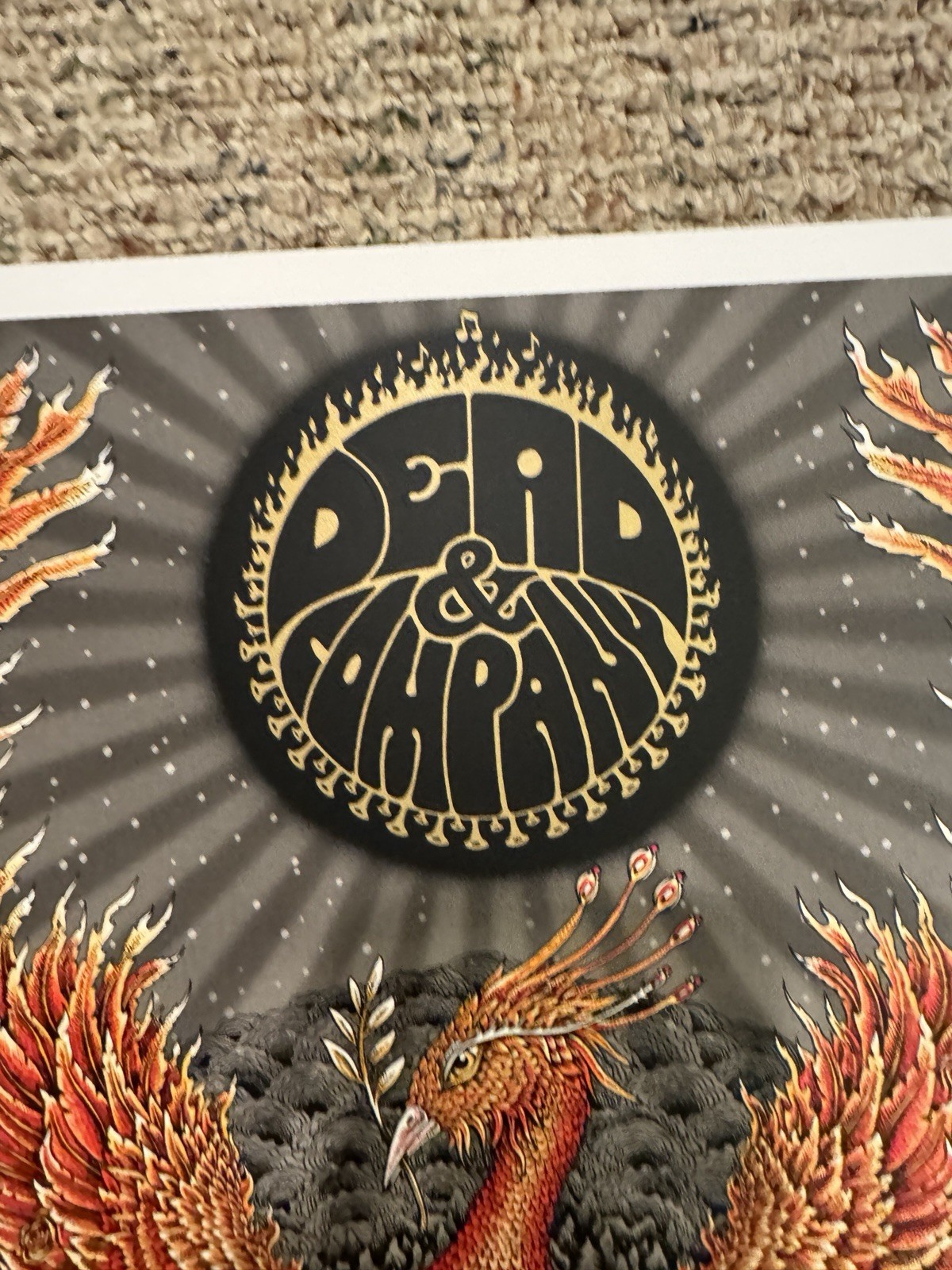 Dead And Company 2021 Summer Tour Poster Red And Black Variant S & N 19/25 M/NM