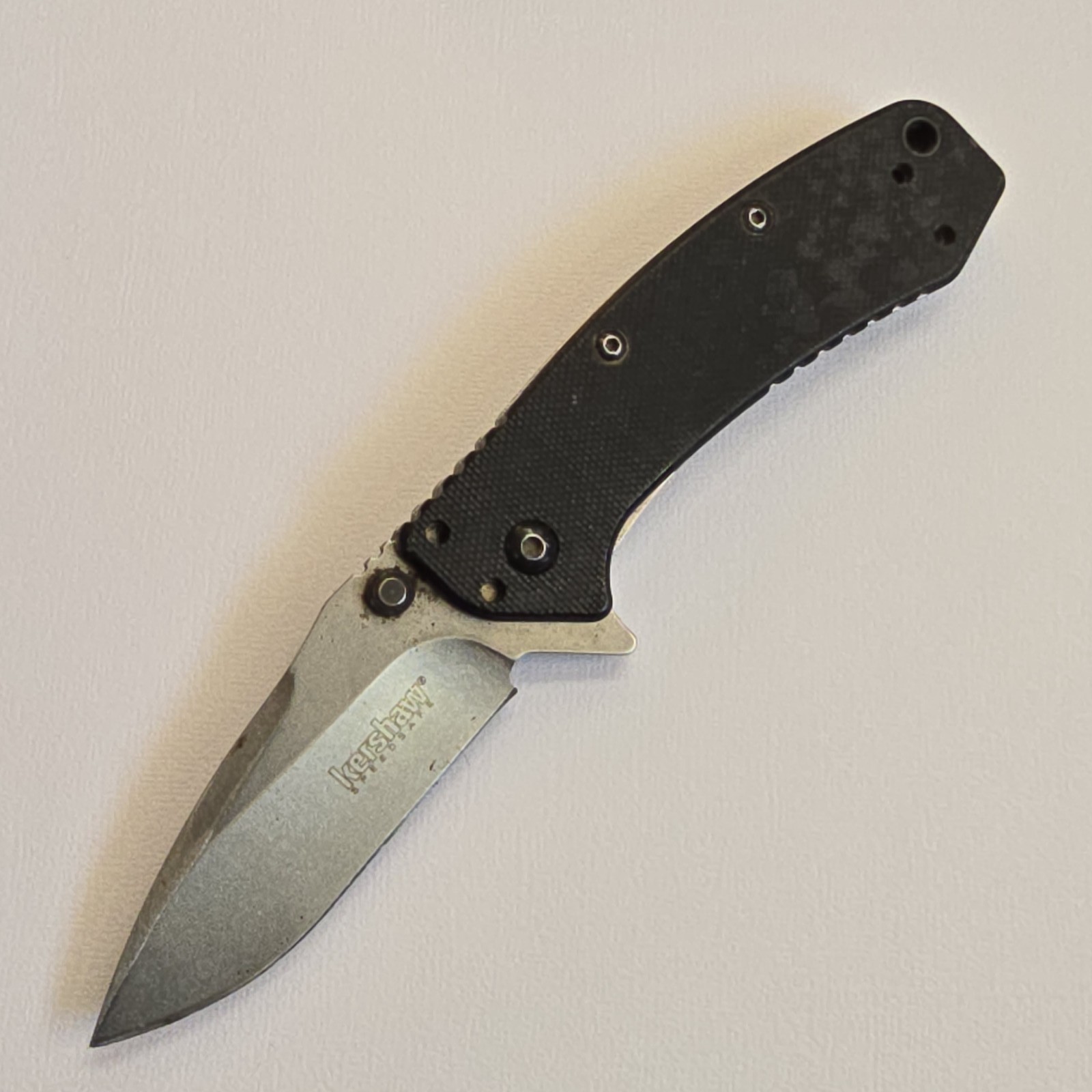 KERSHAW CRYO HINDERER PLAIN EDGE ASSISTED OPEN FOLDING KNIFE G10 HANDLE 1555G10