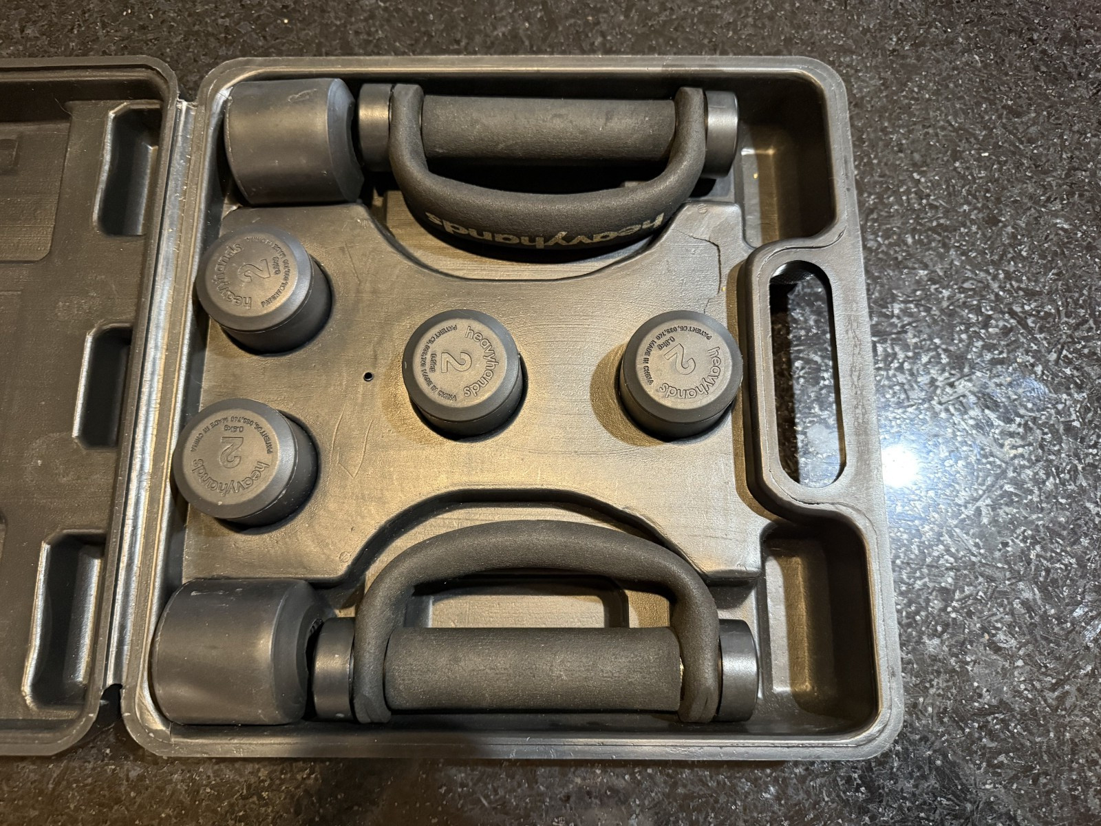 HEAVY HANDS Multipac Multi-Set Workout Weights 1, 2, 3 w/ Case