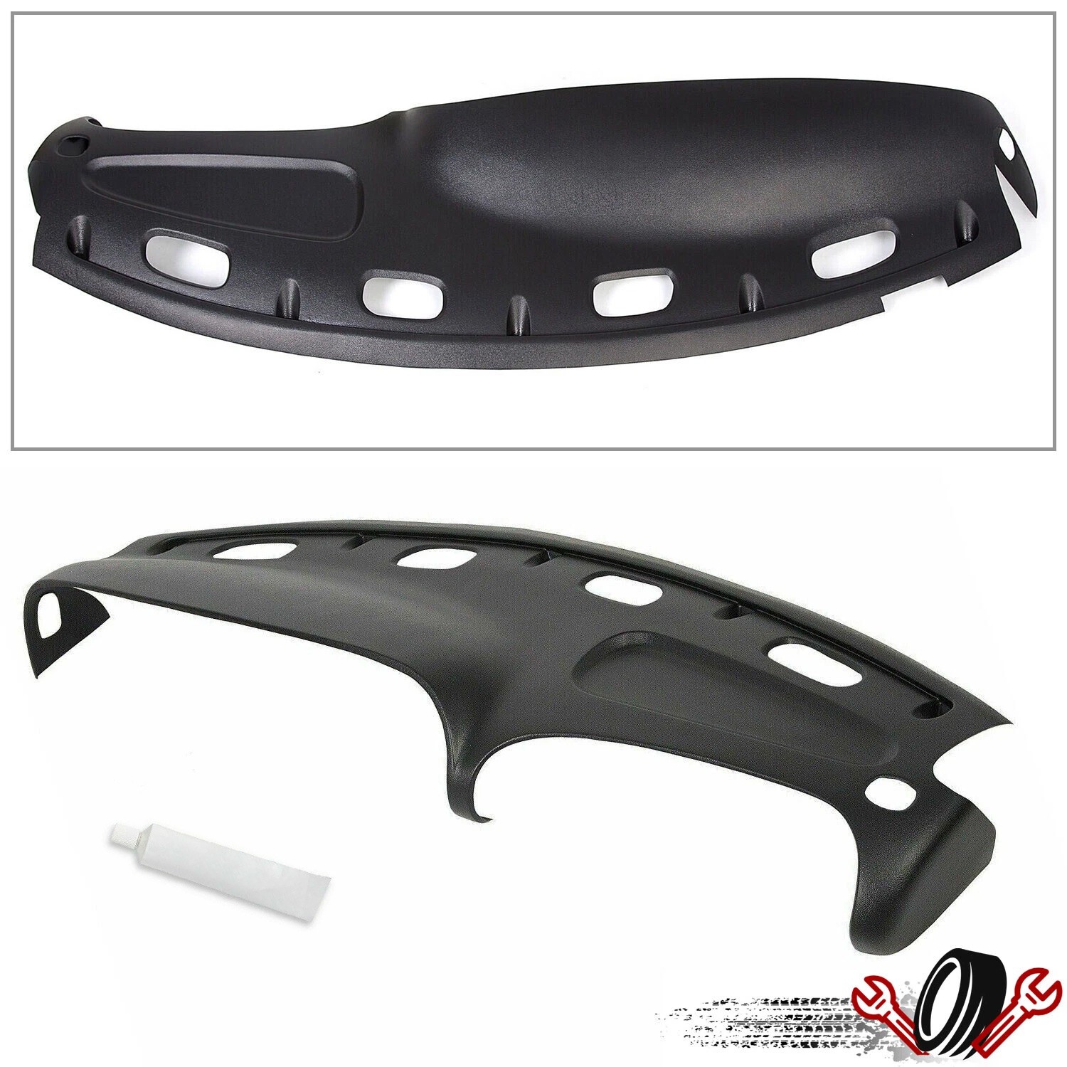 Black DashBoard Cover Cap Bezel For 98–01 Ram 1500 98-02 Ram 2500 3500 Overlay