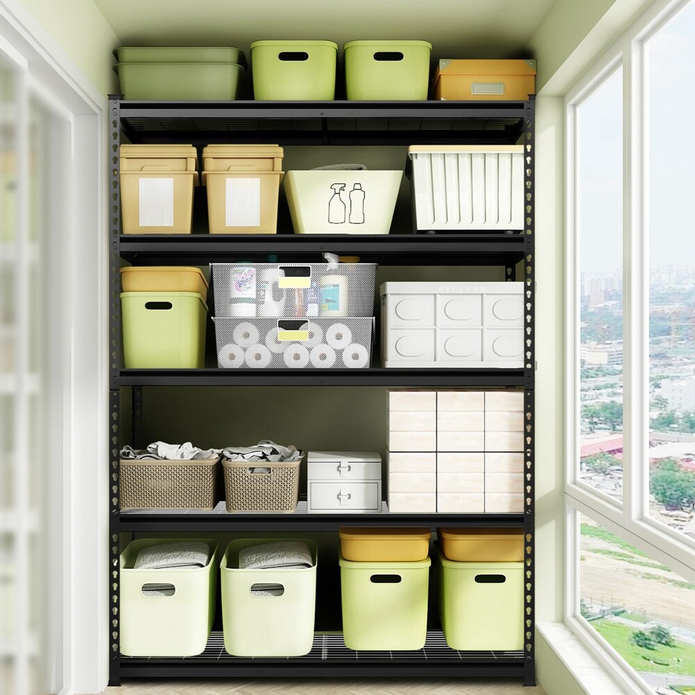 48”Wx 24”Dx72”H Adjustable Heavy Duty Shelving 5Tier Storage Shelves Metal Shelf