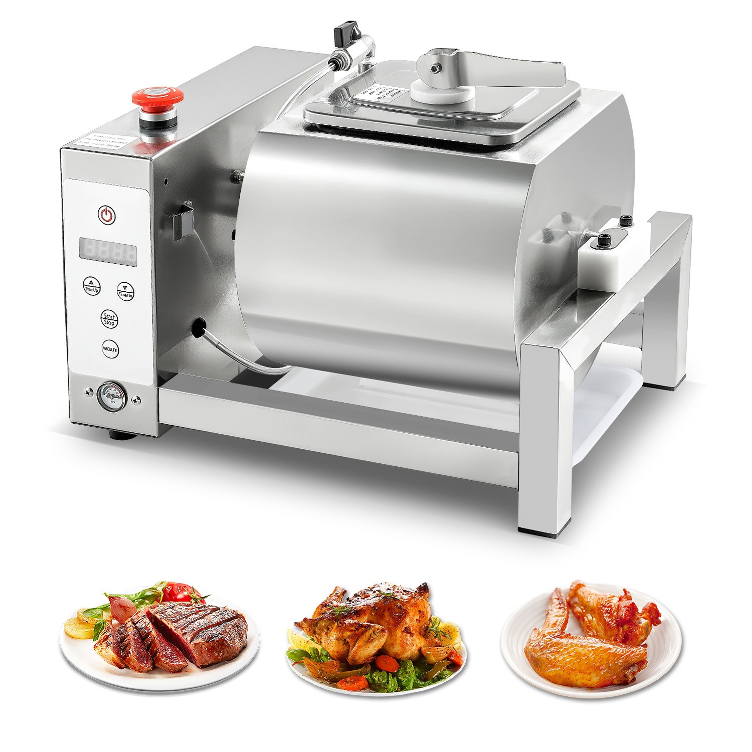 Vacuum Meat Tumbler Marinator Machine 10L Chicken Steak Fish Marinating Machine