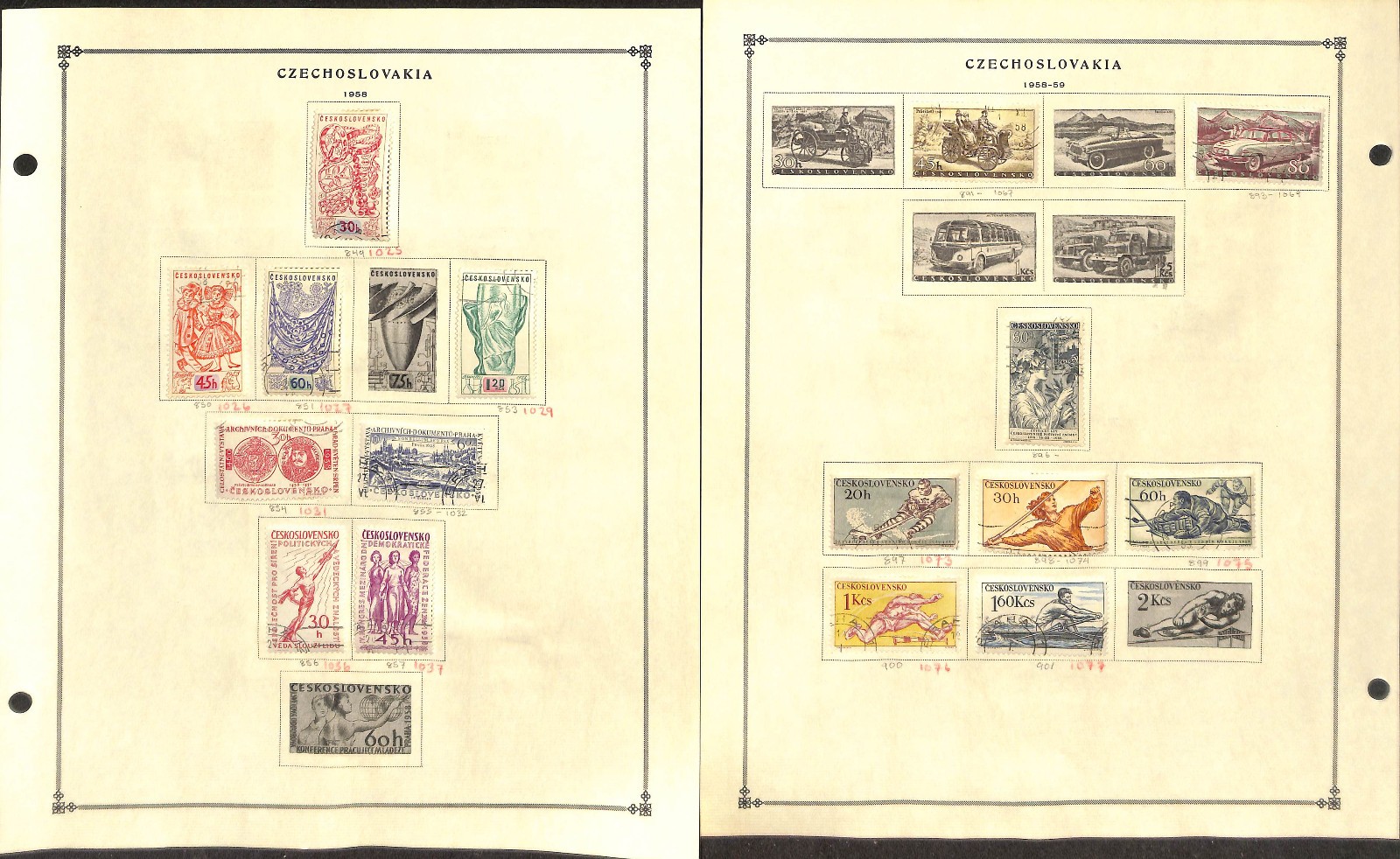 Czechoslovakia Stamp Collection on 60 Scott International Pages, 1918..1996 (BA)
