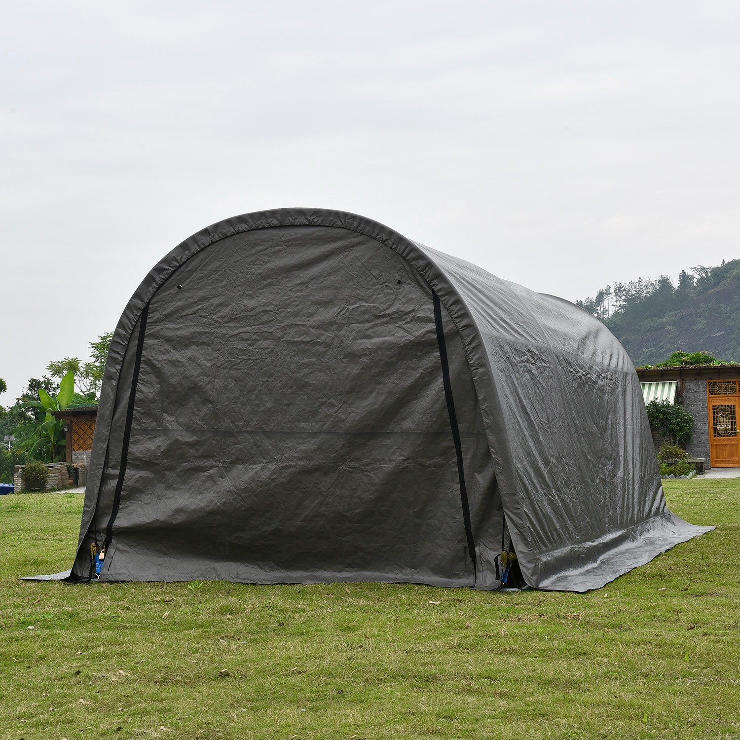 20 x 10ft Carport Heavy Duty Car Tent Garage Canopy Frame & Cover