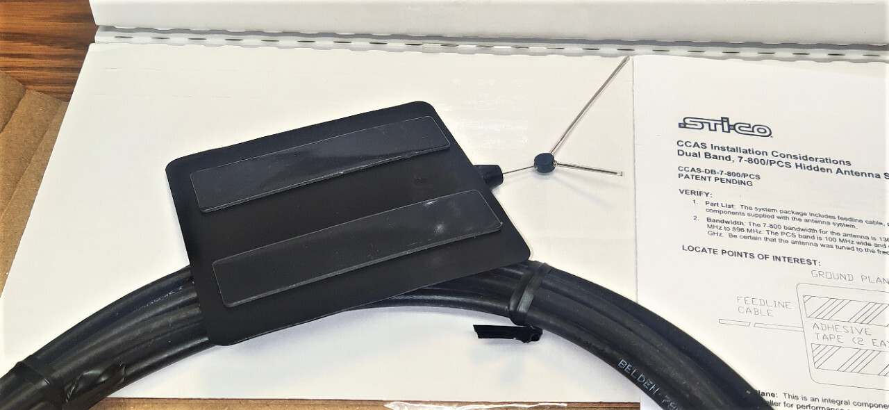STI-CO CONCEALED RADIO/CELLULAR/MOBILE DATA ANTENNA CCAS-DB-7-800/PCS DUAL-BAND