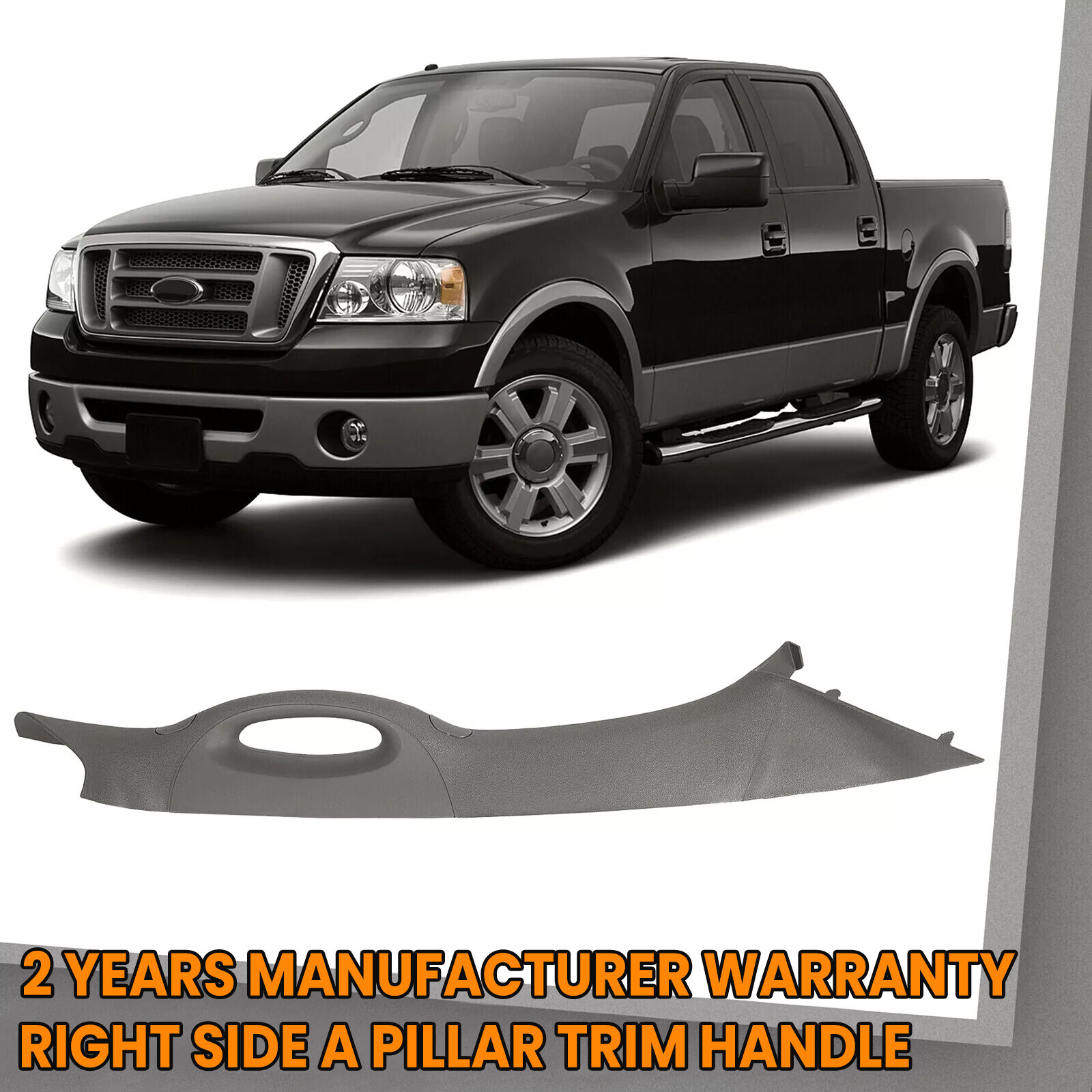 Front A Pillar Trim Handle Fit For Ford F150 F-150 2004-2008 Gray Passenger Side