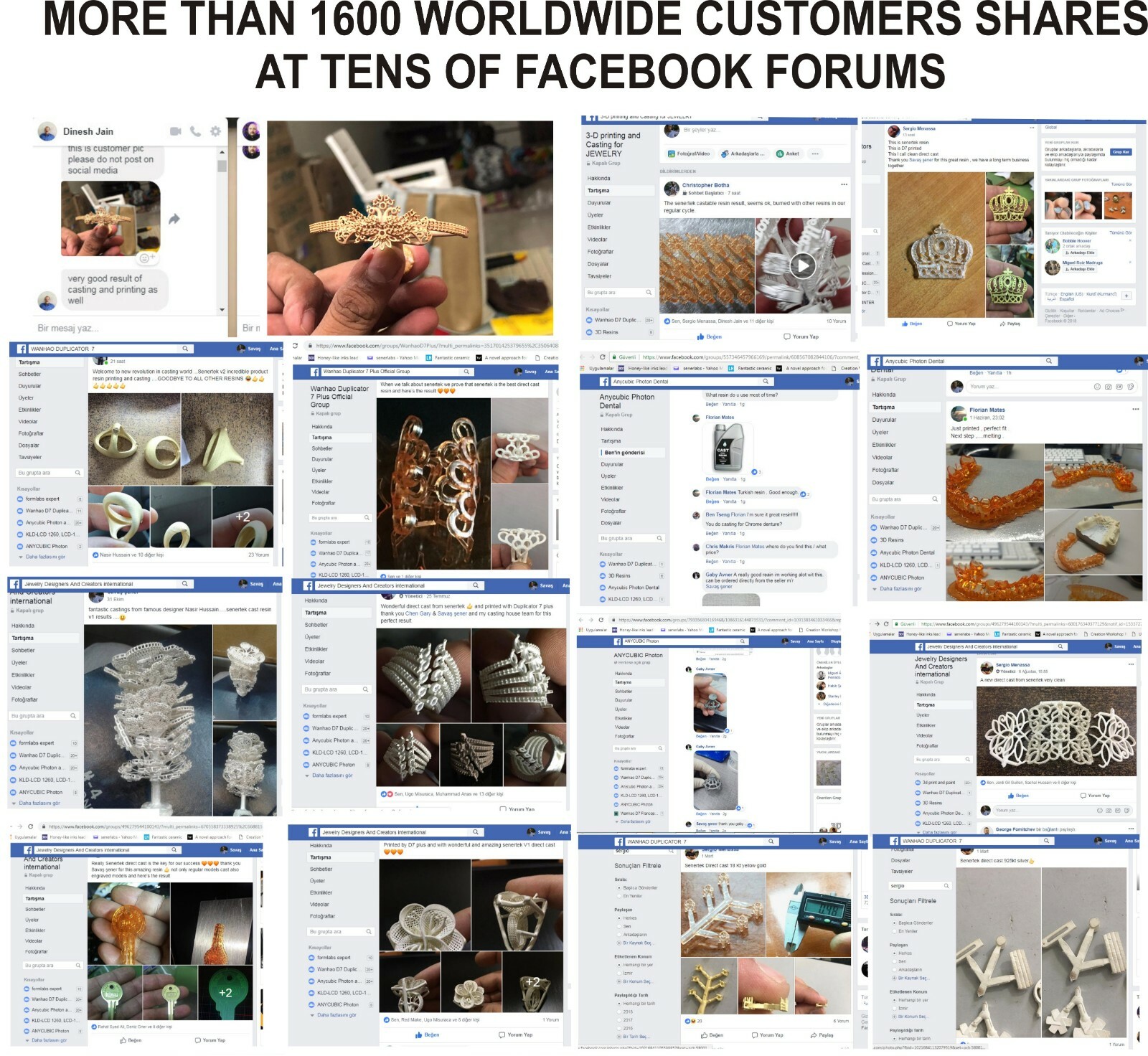 DLP SLA LCD 3d printer castable high quality resin for dental & jewelry