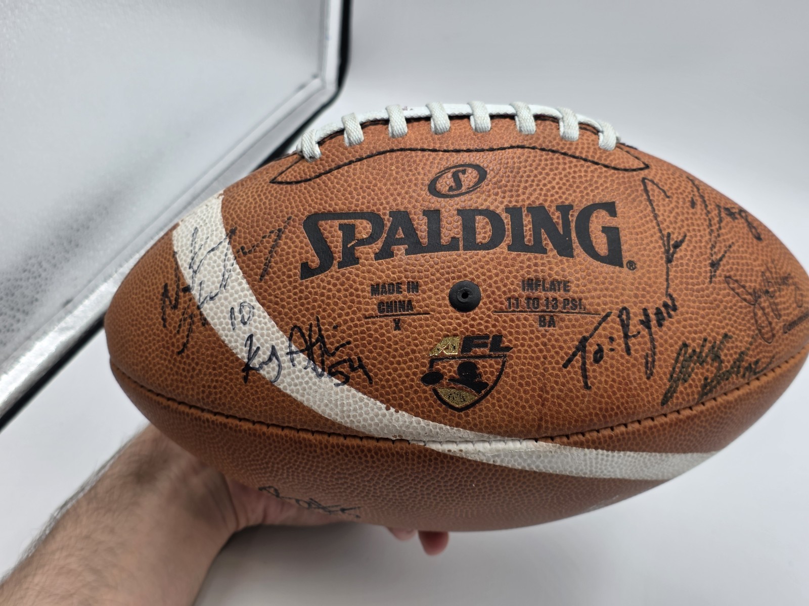 SPALDING ARENA FOOTBALL LEAGUE AFL Official Used Game Ball LA Kiss Signed