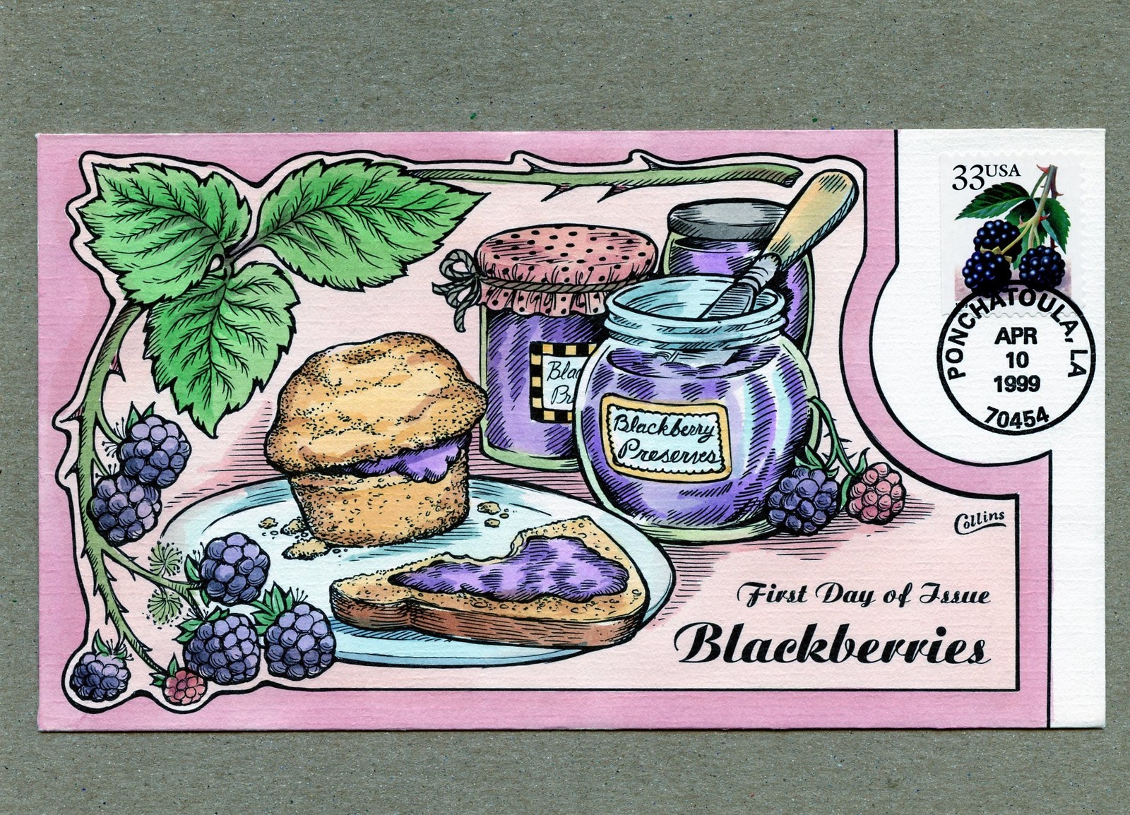 WWLF COLLINS FDC   BERRIES   3297   BLACKBERRIES