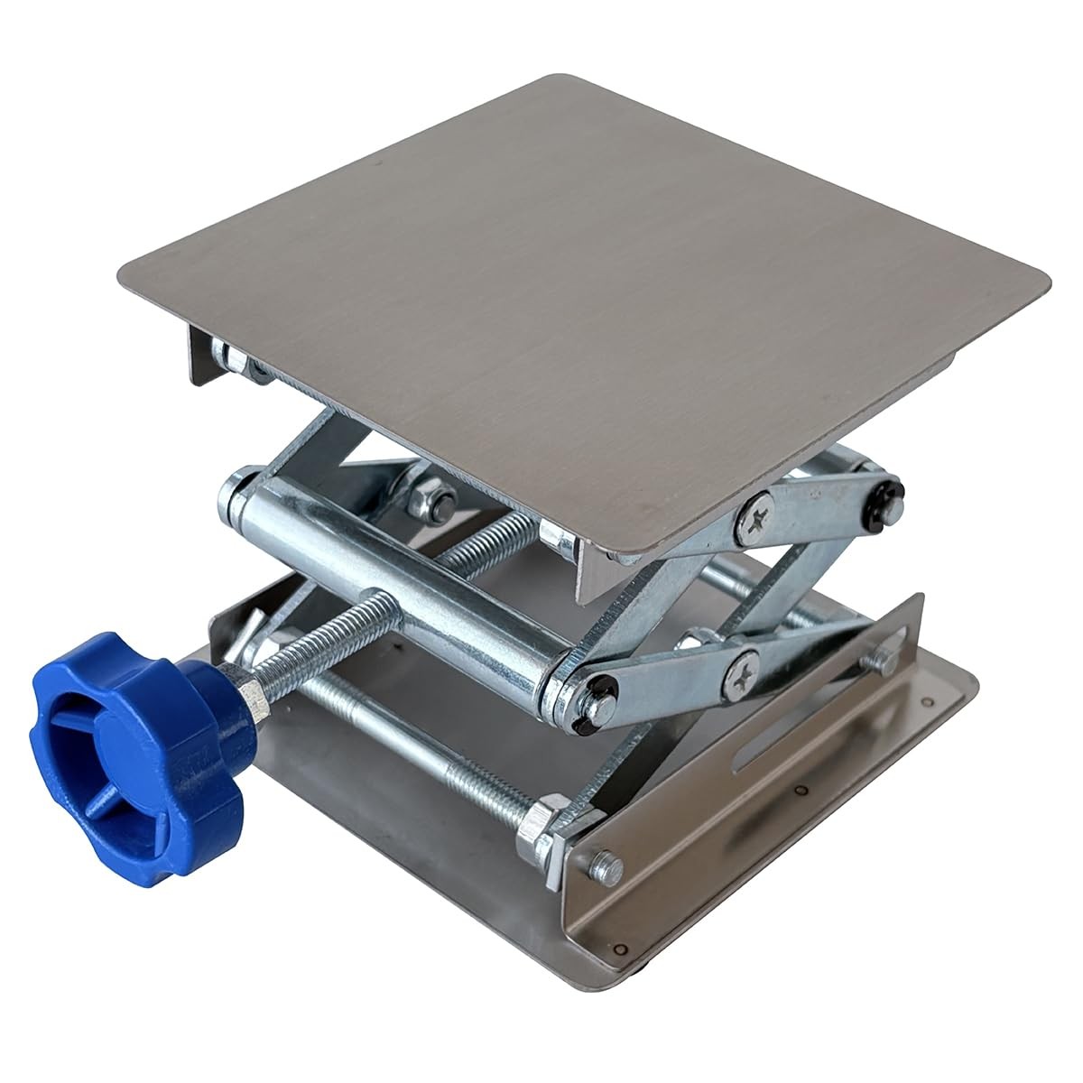 Stainless Steel Lab Jack Stand Table Lift Laboratory Mini Scissor Silver