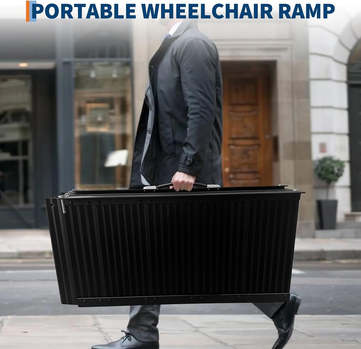 GRAVEE 2-6 FT Folding Aluminum Wheelchair Ramp Mobility Ramp 800 Lbs Non-Slip