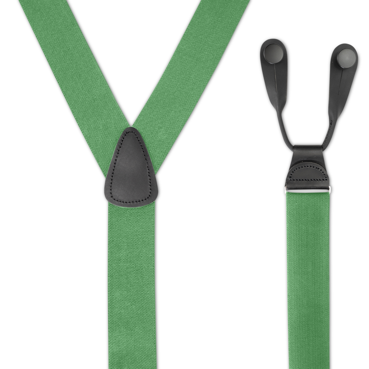 Men's Suspenders: Y 1-1/2" Wide Button-On, Various Colors, USA Made