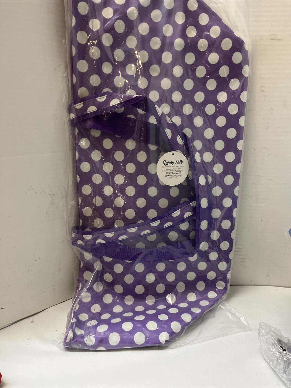 Gypsy Quilter Purple and White Dot Tote