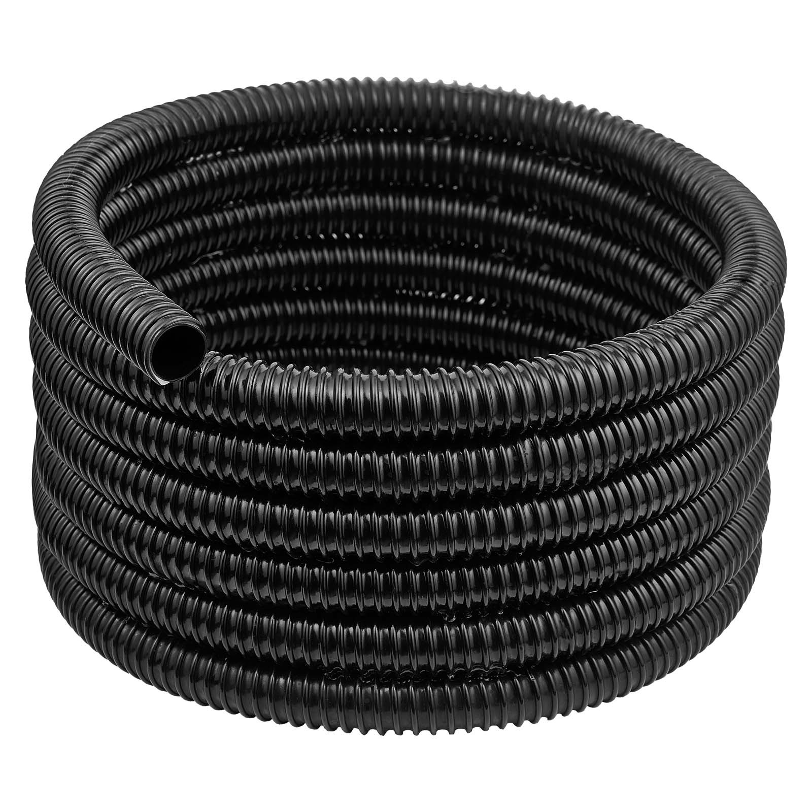 VEVOR 21 ft Corrugated Pond Tubing 1 in ID Flexible PVC Hose Drain Pipe 1 Pcs