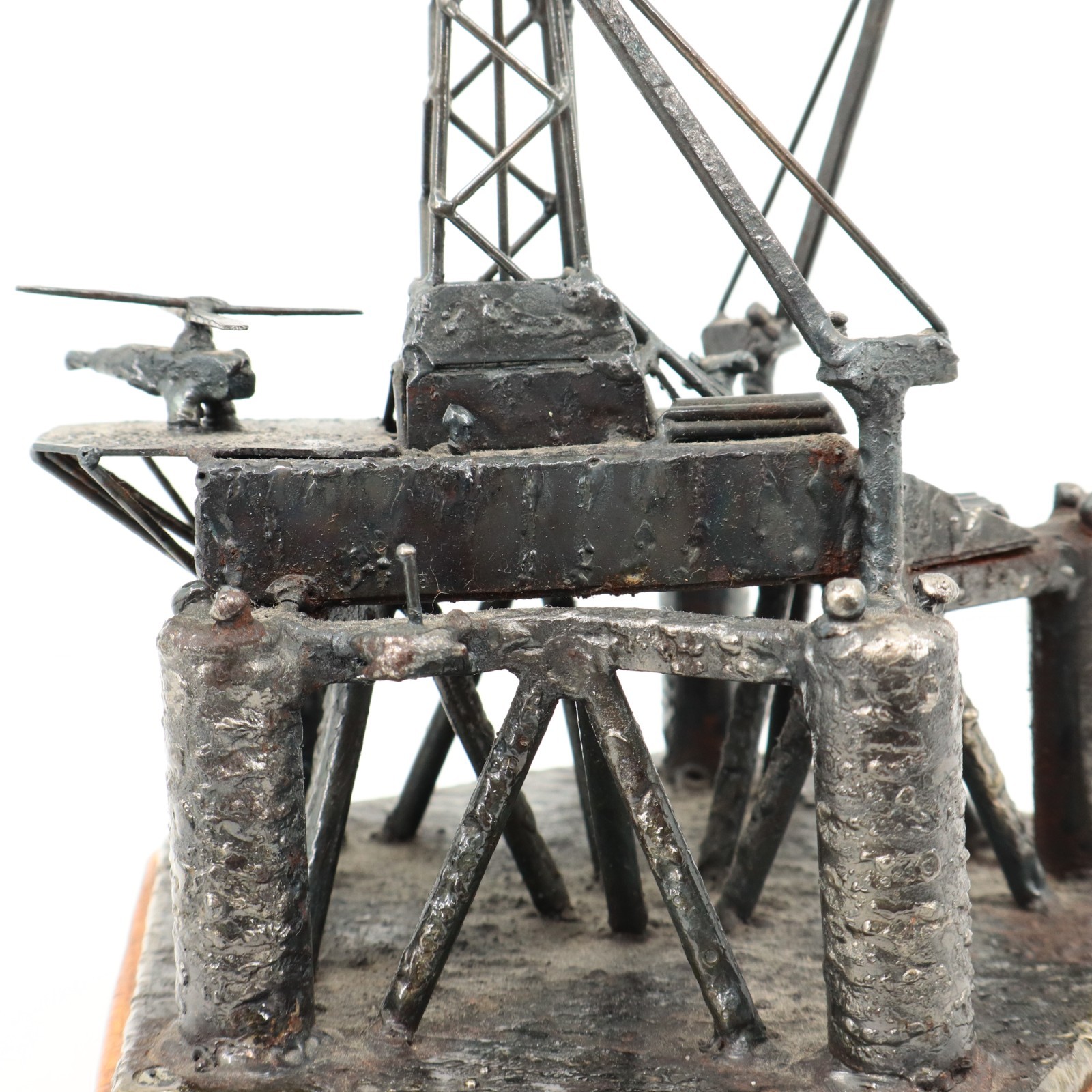 1975 Carl Andersen Deep Sea Saga Oil Rig Model, Norway, Bronze/Wood