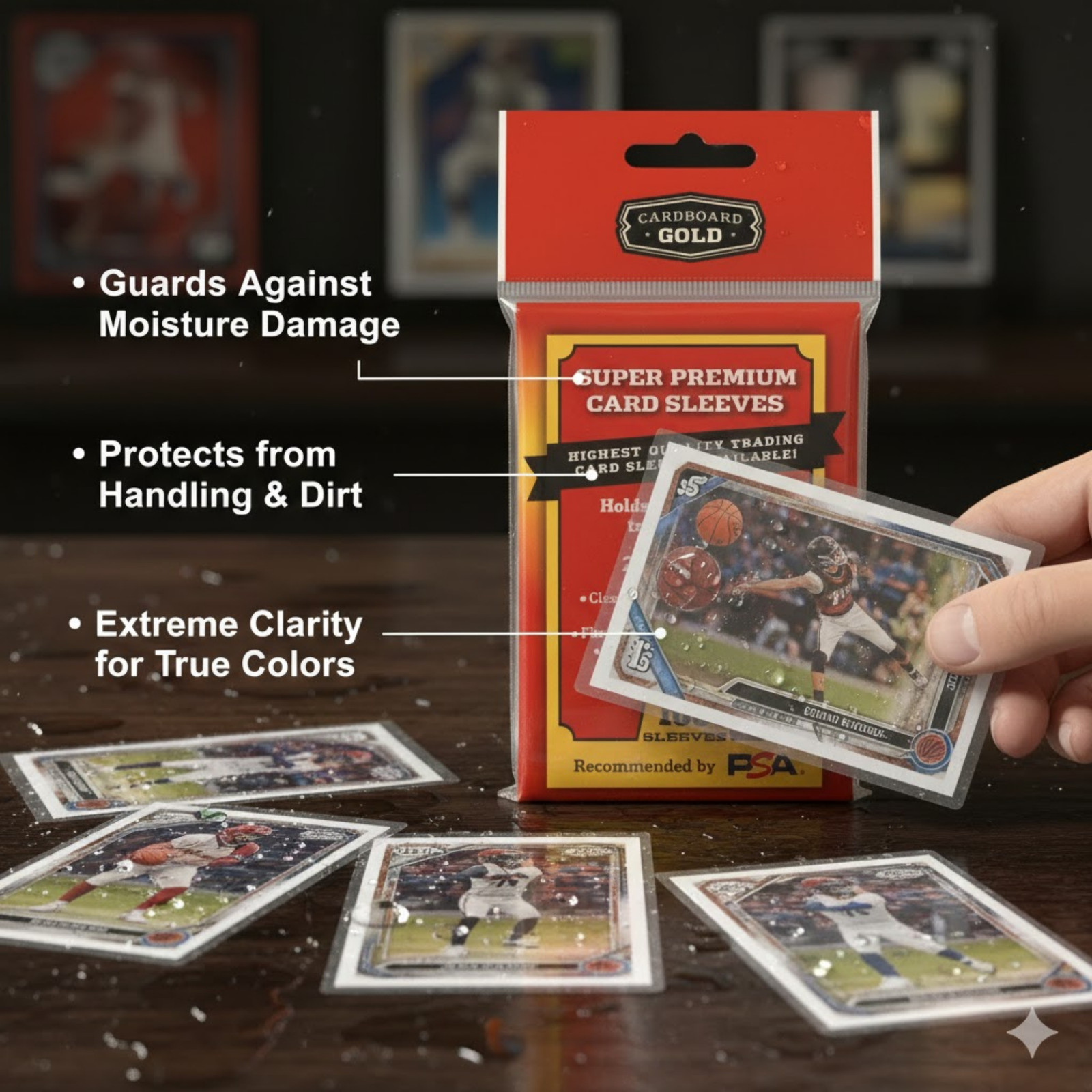 1000 (10 Packs) CBG Penny Super Premium Sports Card Soft Standard Size Acid Free