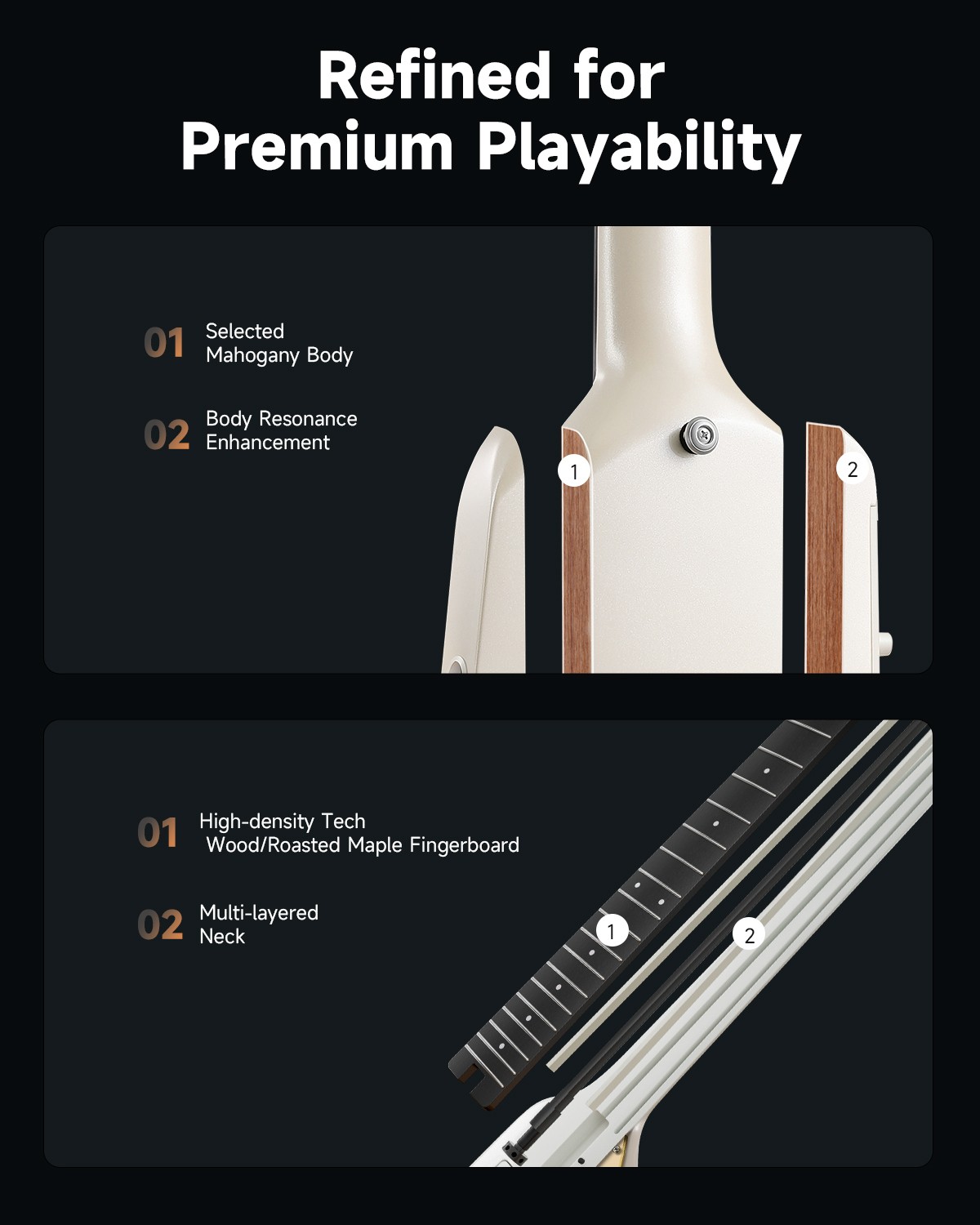 Donner HUSH X PRO Professional Electric Guitar Guitarra Electrica Xmas Gift