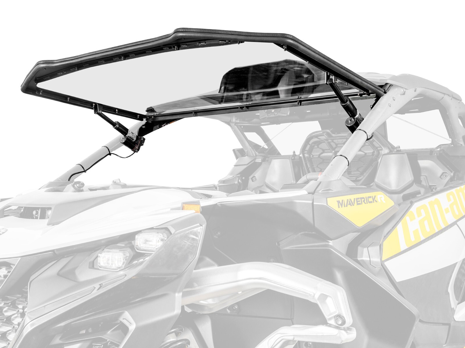 SuperATV Maxdrive Power Flip Windshield for Can-Am Maverick R 2024+