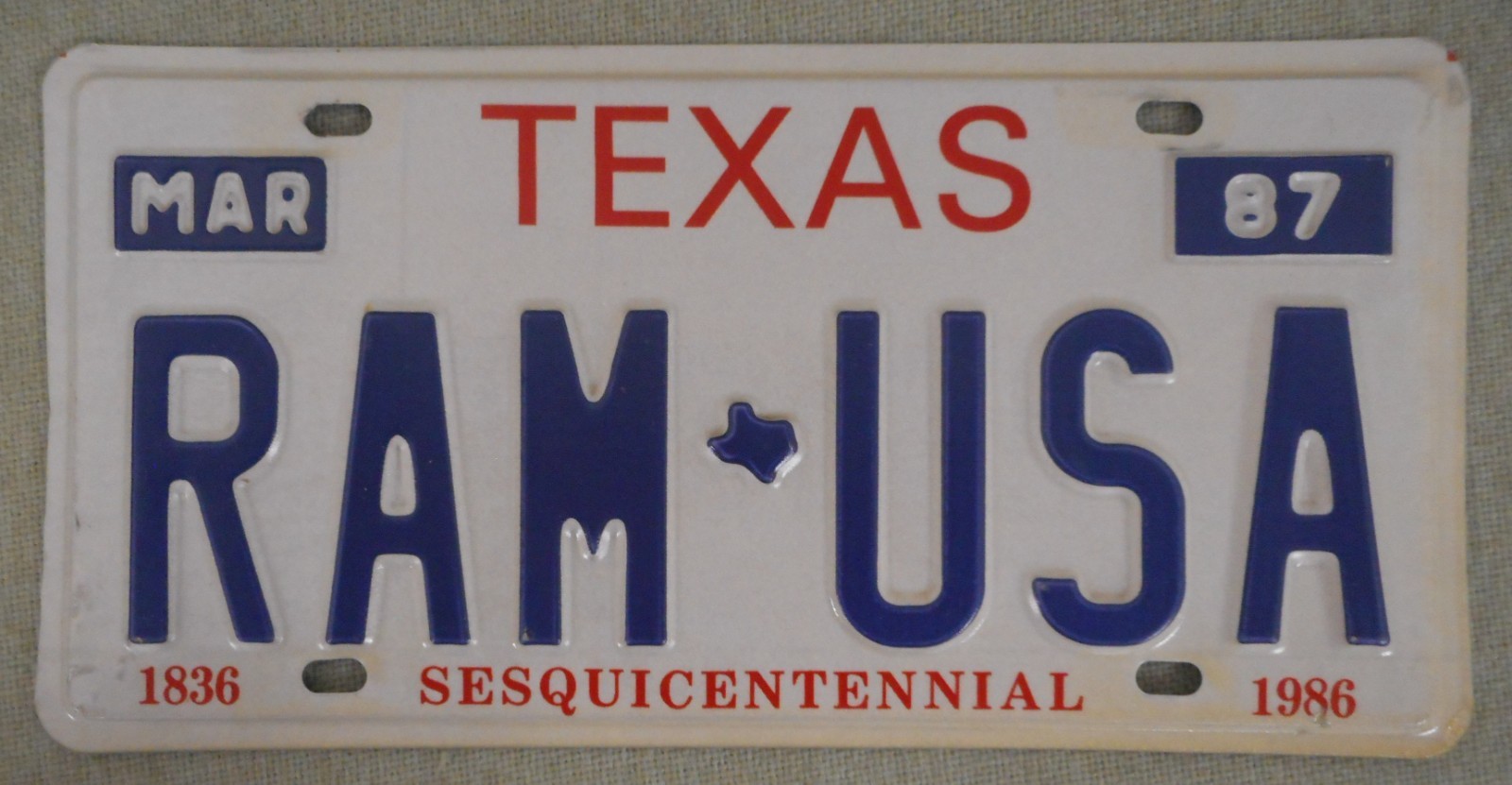 Texas Vanity License Plate