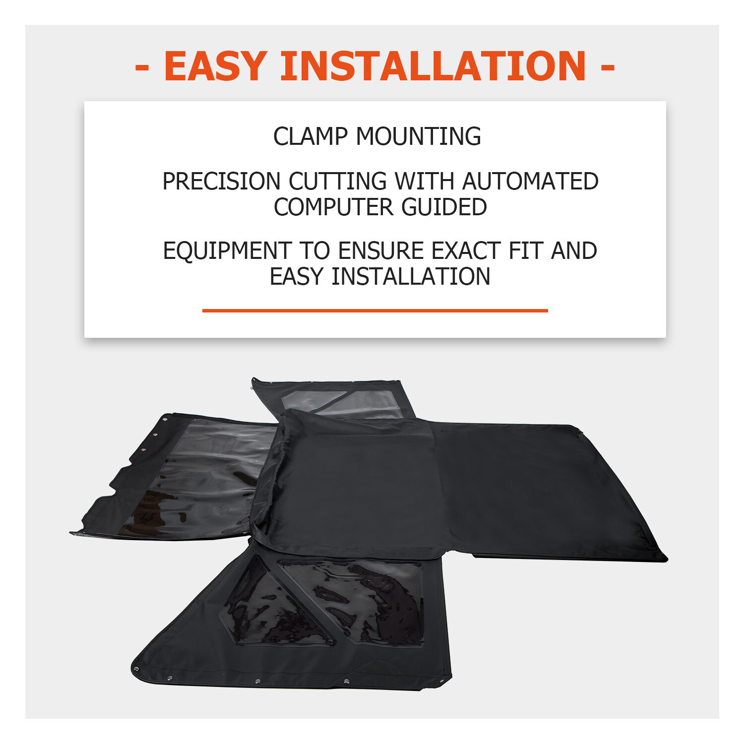 KOJEM For 86-94 Suzuki Samurai Replacement Soft Top w/ Removable Tinted Windows