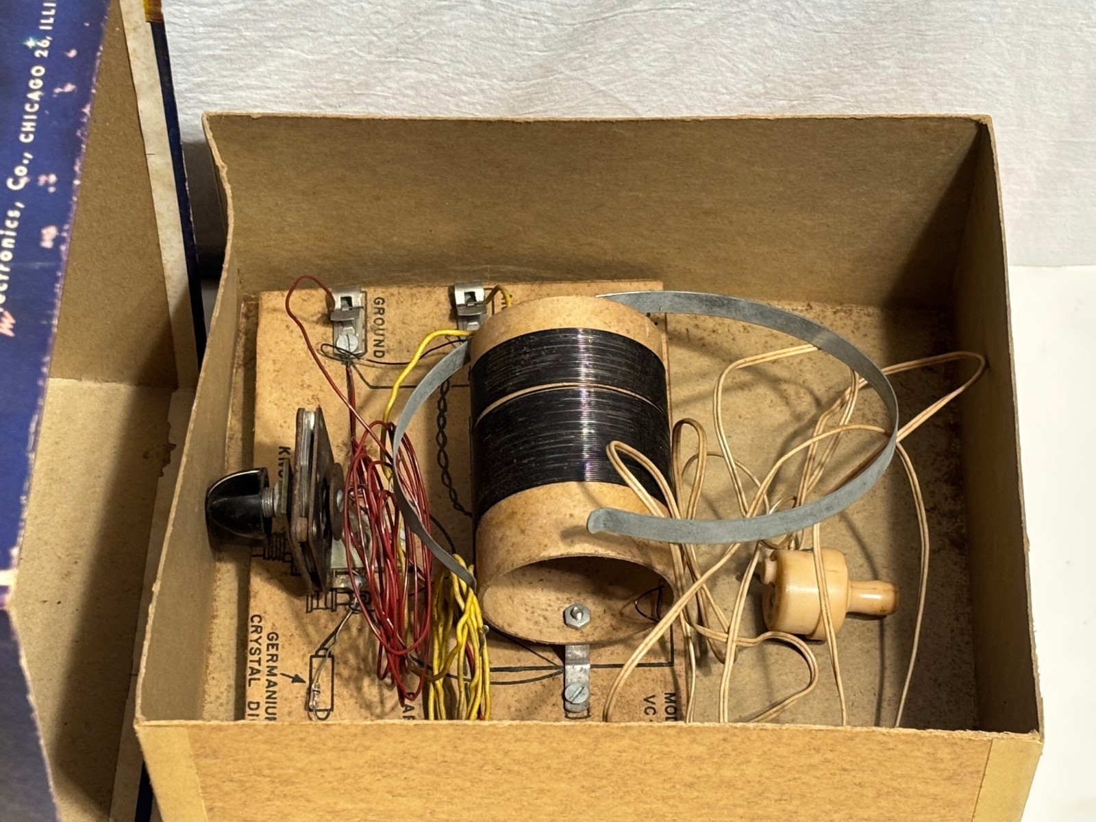 Vtg U.S. COMMAND Space Satellite MOON RADIO box only + PHILMORE VC-1000 SATO Ear