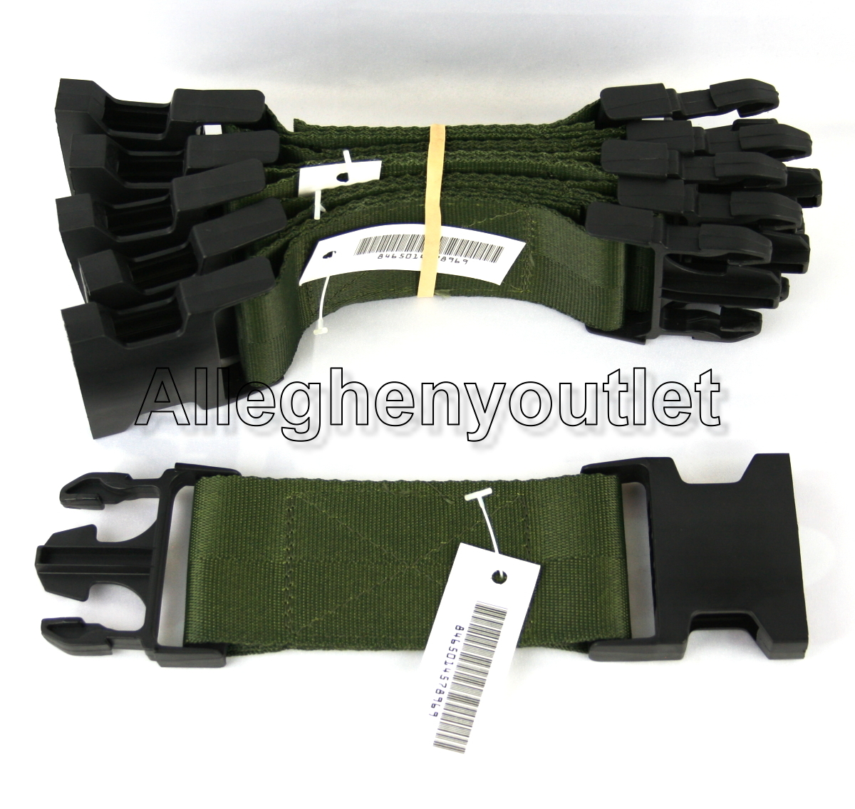 6 USGI Military BLK USMC Tactical Pistol Utility LC-2 Web Belt 6" Extenders NEW