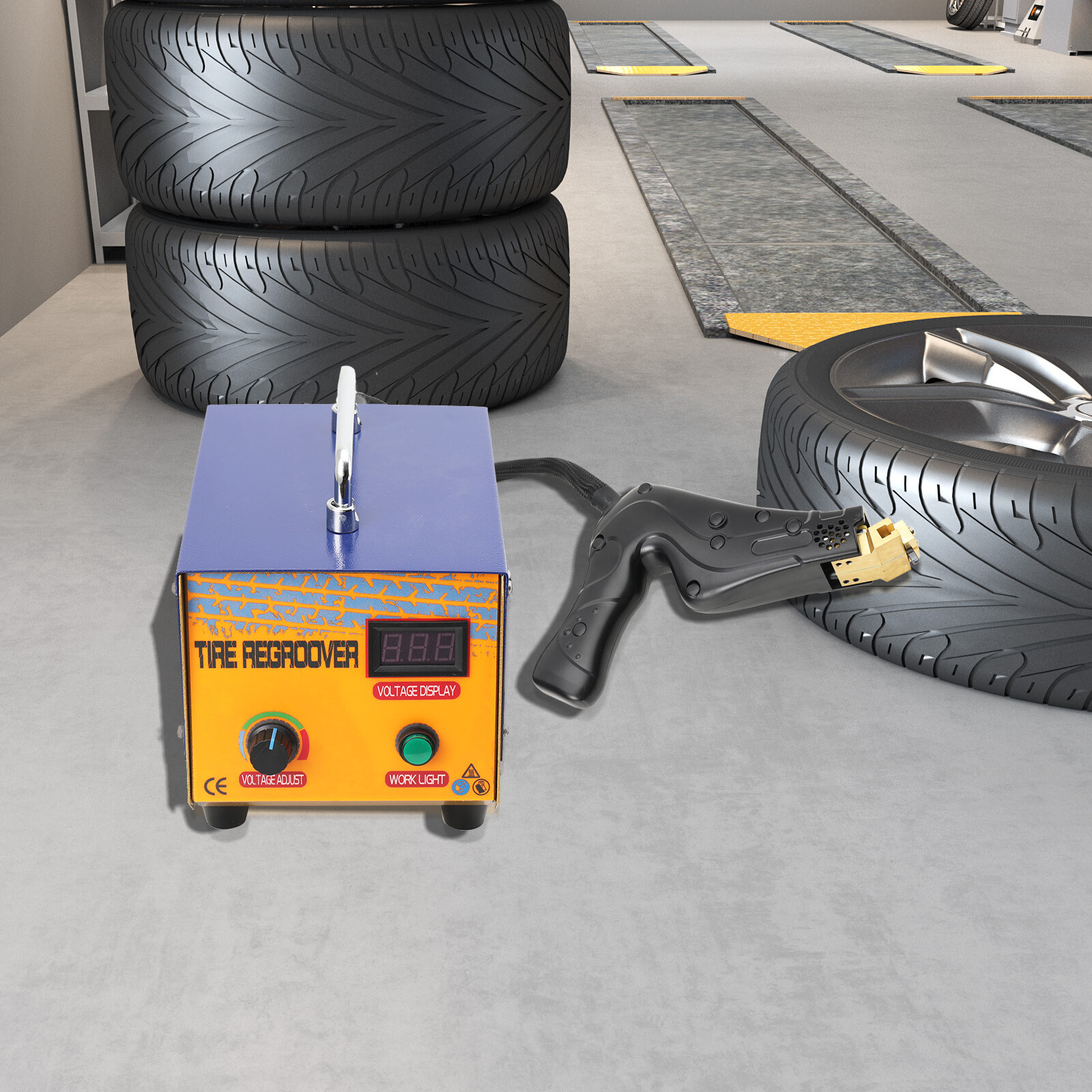 1000W Truck Tire Groover Rubber Cutter Regroover Tyre Grooving Machine + Blades